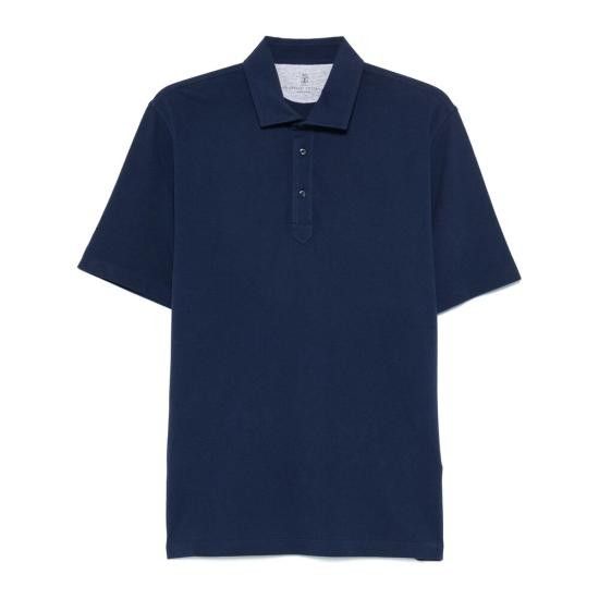 Brunello Cucinelli BRUNELLO CUCINELLI Men Polo Shirts ME8543936 C2443 BLUE Size US L / EU 52-54 / 3 - 1 Thumbnail