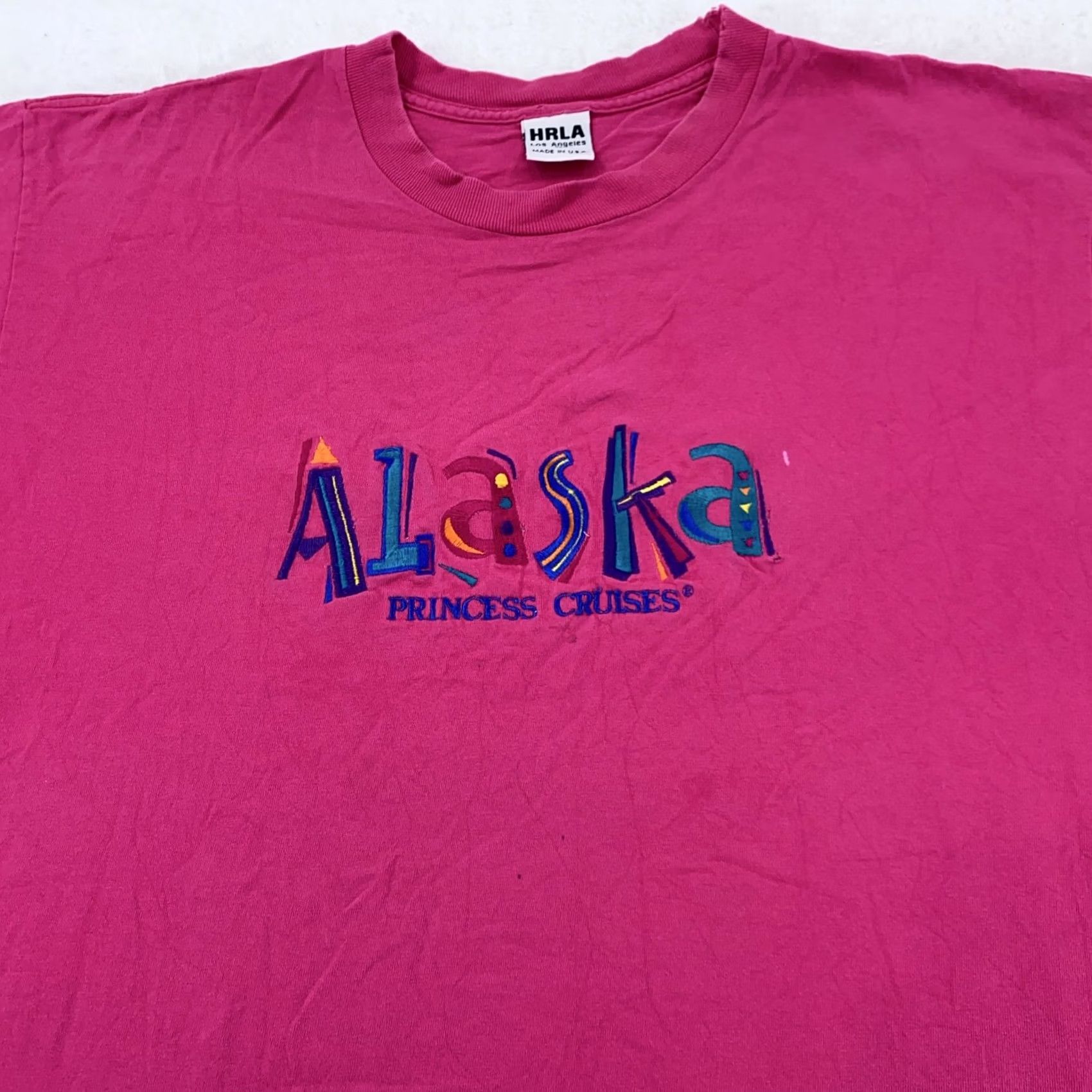 Vintage VINTAGE Alaska Princess Cruises Shirt Mens Large Pink 90s Logo Graphic Print Crew Neck Nautical USA Size US L / EU 52-54 / 3 - 2 Thumbnail