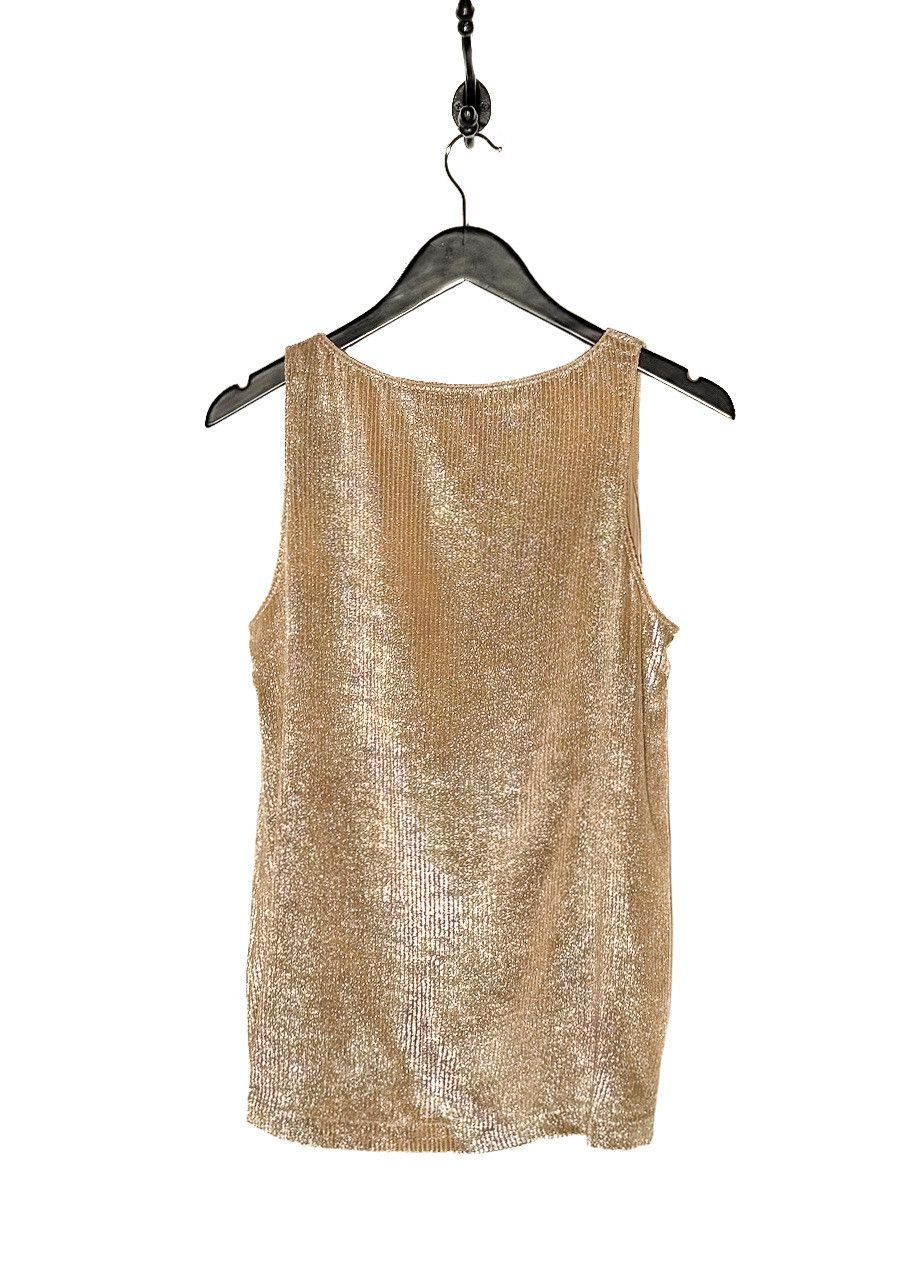 Brunello Cucinelli Brunello Cucinelli Metallic Gold Velvet Chenille Tank Top Size M / US 6-8 / IT 42-44 - 3 Thumbnail