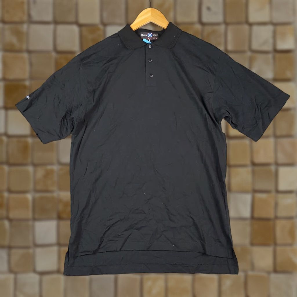 Vintage VINTAGE Mark Scot Polo Shirt Shirt Men Size M Black Short Sleeve Collared Golf Pullover Polo 90s Preppy Rock Surf Grunge Classic Casual Workwear Mens Size US M / EU 48-50 / 2 - 1 Thumbnail
