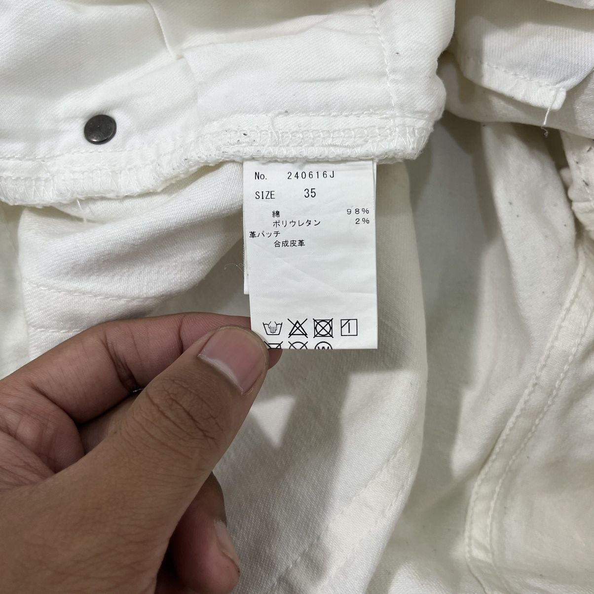 JACKROSE 2000's Jackrose Ripped White Denim Pant Stretch Lgb Style Size US 35 - 11 Thumbnail