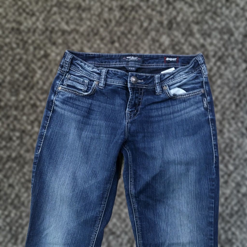 Silver Jeans Co. Silver Jeans Aiko Mid Bootcut Jeans Women's 30x33 Blue Stretch Denim Pants Size 30" / US 8 / IT 44 - 1 Thumbnail