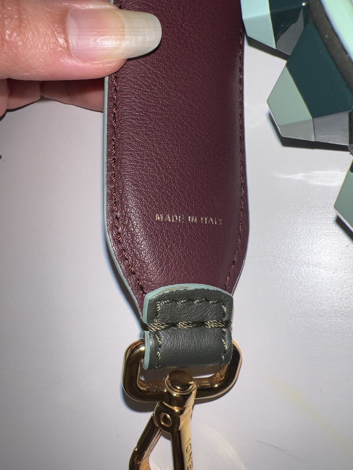Fendi Fendi Multicolour Green Pyramid Studded Bag Strap Size ONE SIZE - 4 Thumbnail