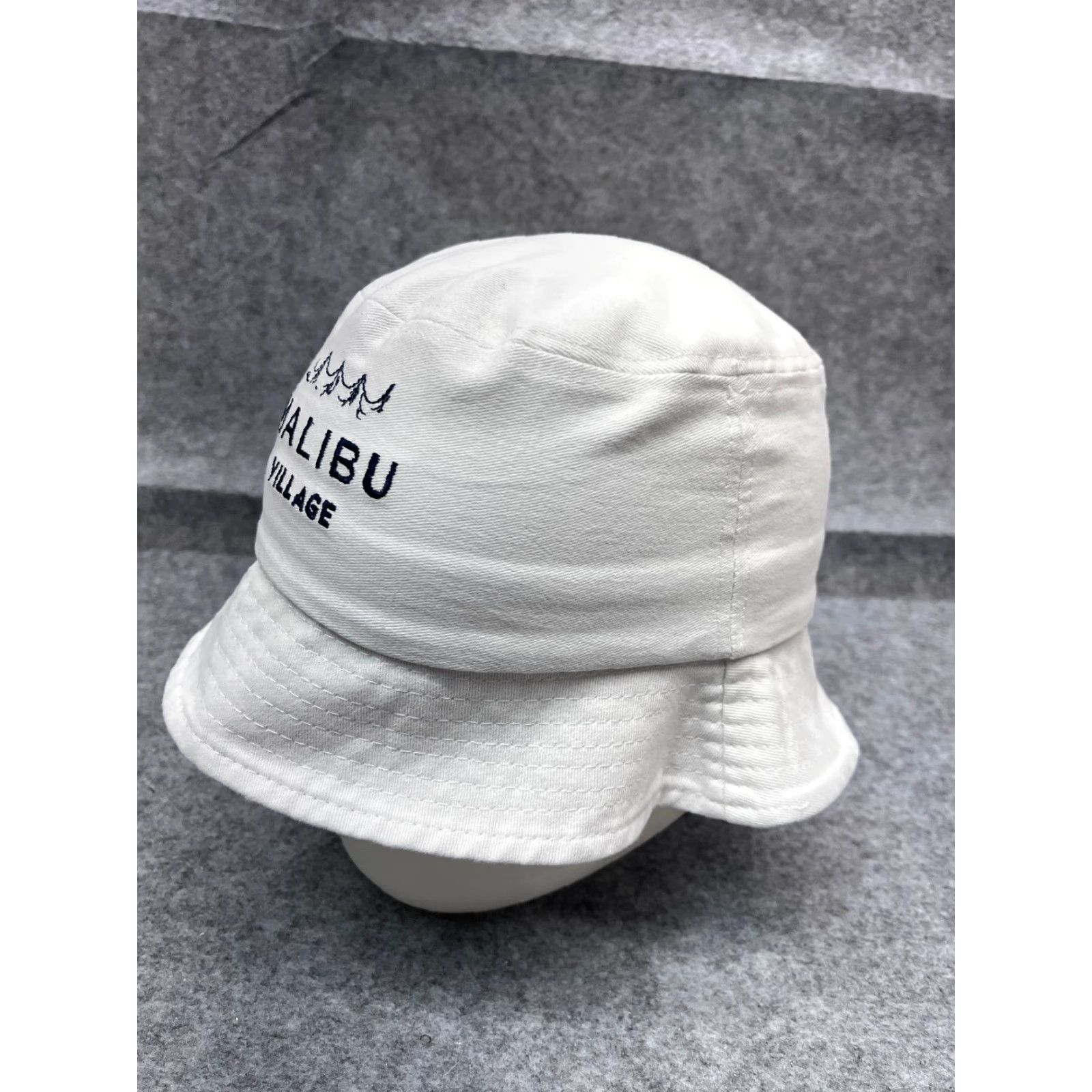Vintage VINTAGE Malibu Village California Bucket Hat Adult One Size White Summer Beach Outdoor Casual Lightweight Cotton Men's Size ONE SIZE - 4 Thumbnail