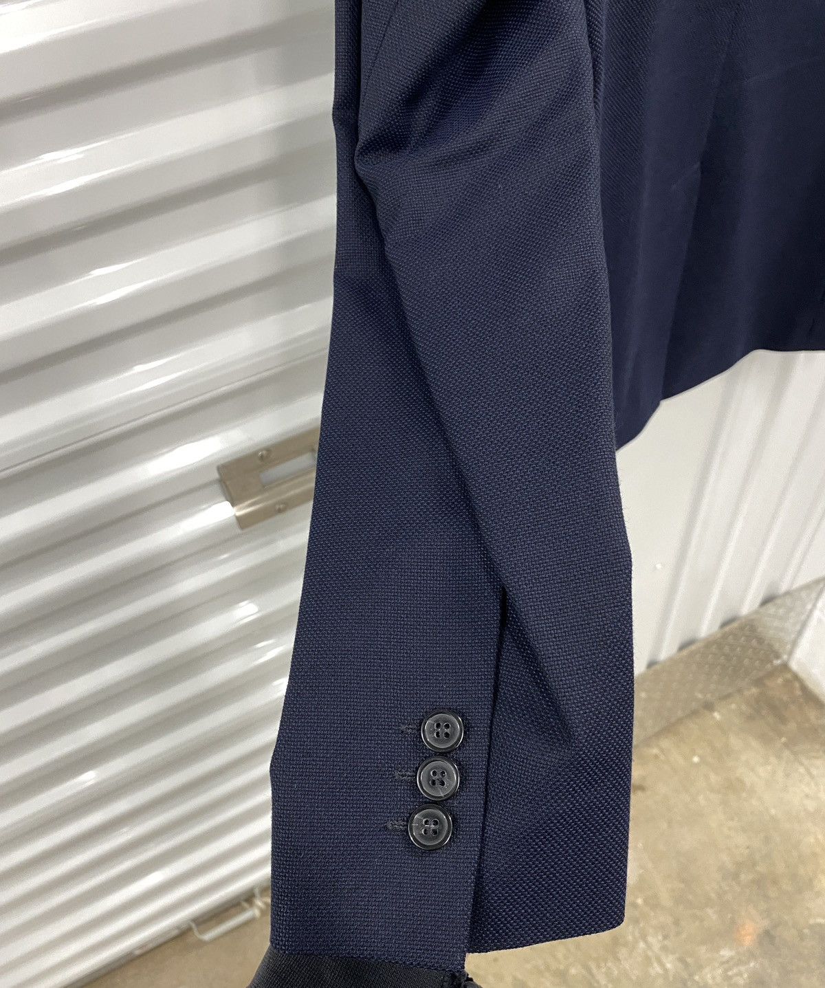 Emporio Armani Emporio Armani Virgin Wool Navy Blazer Size 40R - 4 Thumbnail