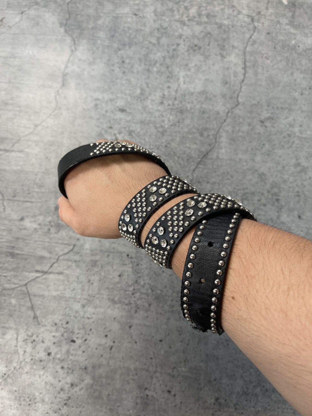 Hysteric Glamour Rhinestones Japanese Punk BB Simon style Y2K Belt Size ONE SIZE - 4 Thumbnail