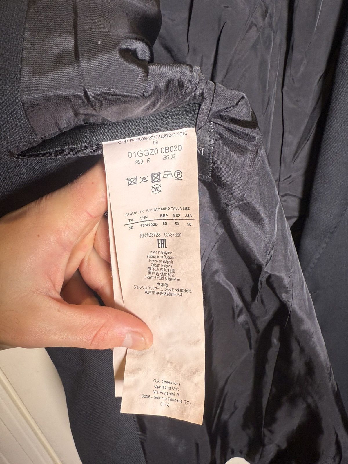 Emporio Armani Emporio Armani comfort-fit single breasted jacket Size 38S - 5 Thumbnail
