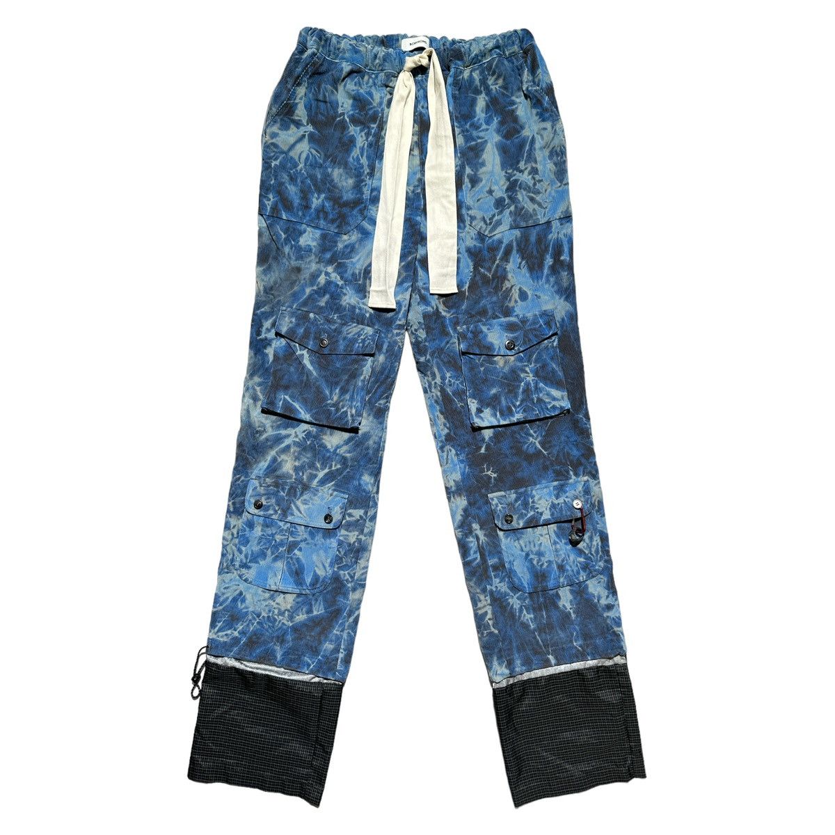 image of Bodysong Hybrid Bleached Corduroy Trouser in Blue, Men's (Size 32)