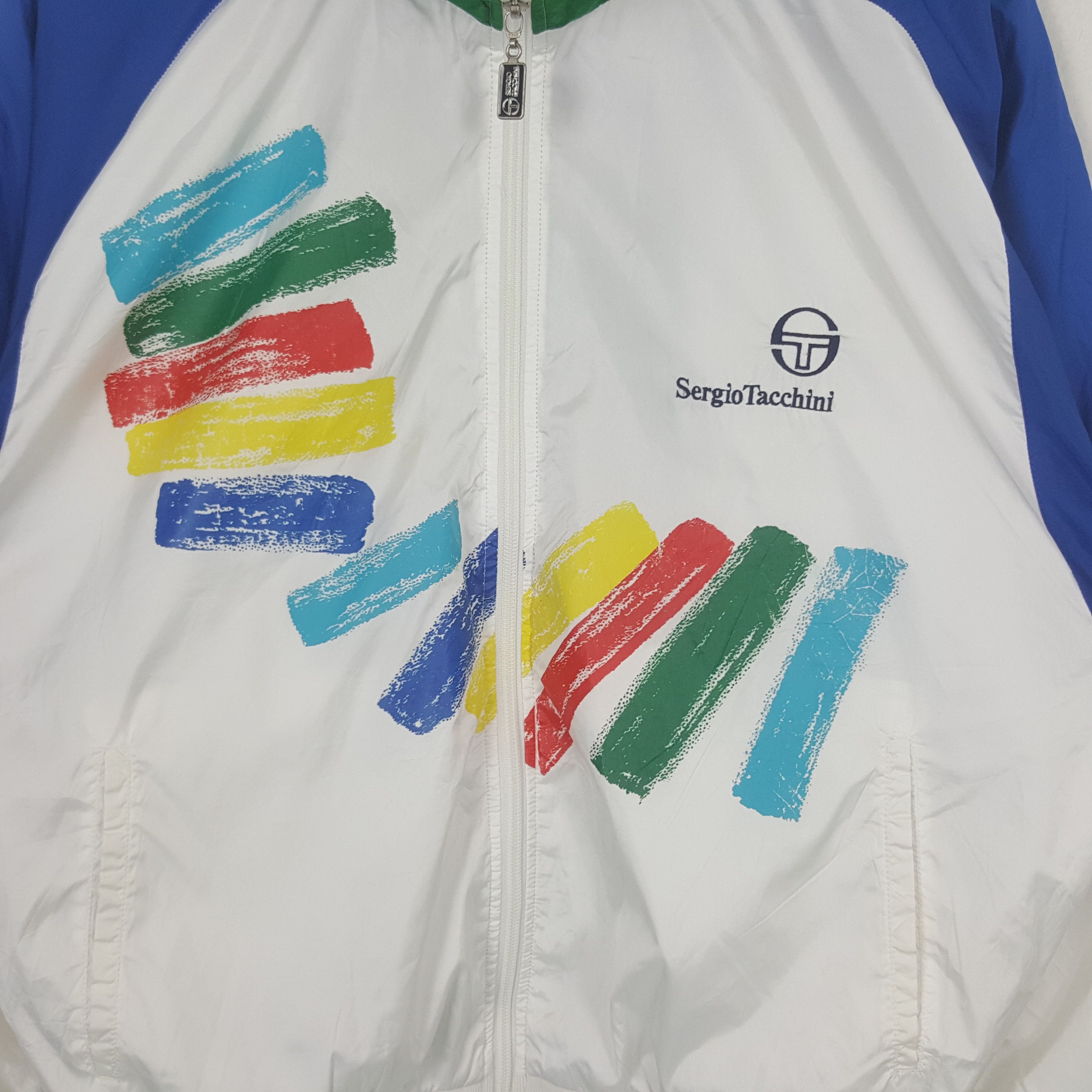 Sergio Tacchini Vintage Sergio Tacchini Tennis Sport Windbreaker Jacket RR27 Size US L / EU 52-54 / 3 - 2 Thumbnail