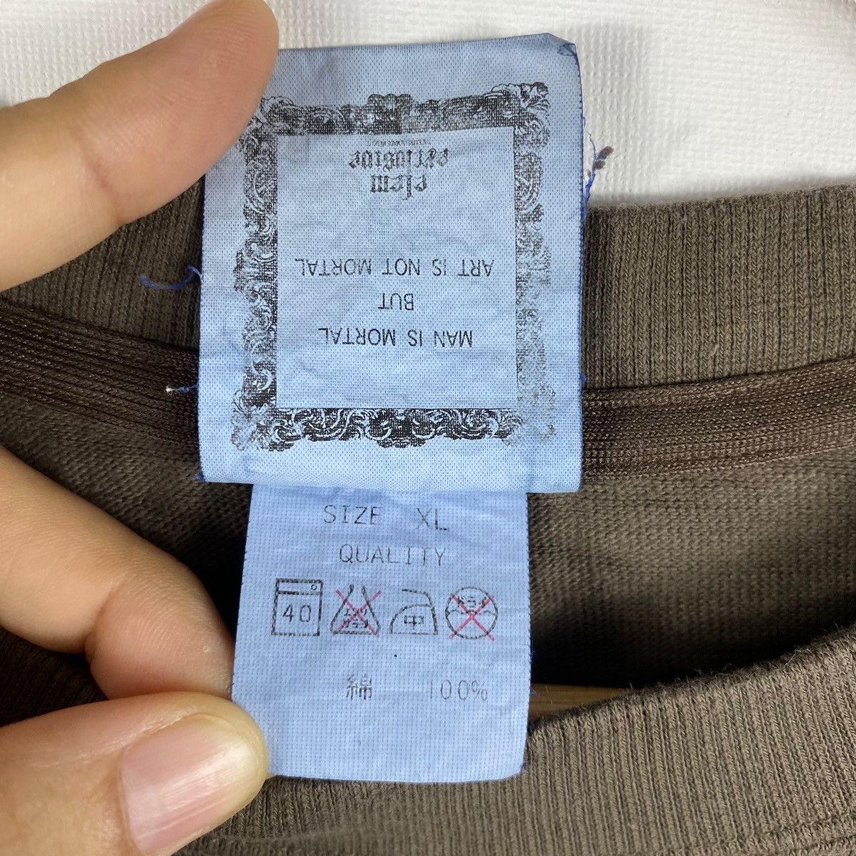 Japanese Brand ELEM The Man Is Mortal Elem Is Not Mortal Graphic Tee Shirt Size US L / EU 52-54 / 3 - 9 Thumbnail