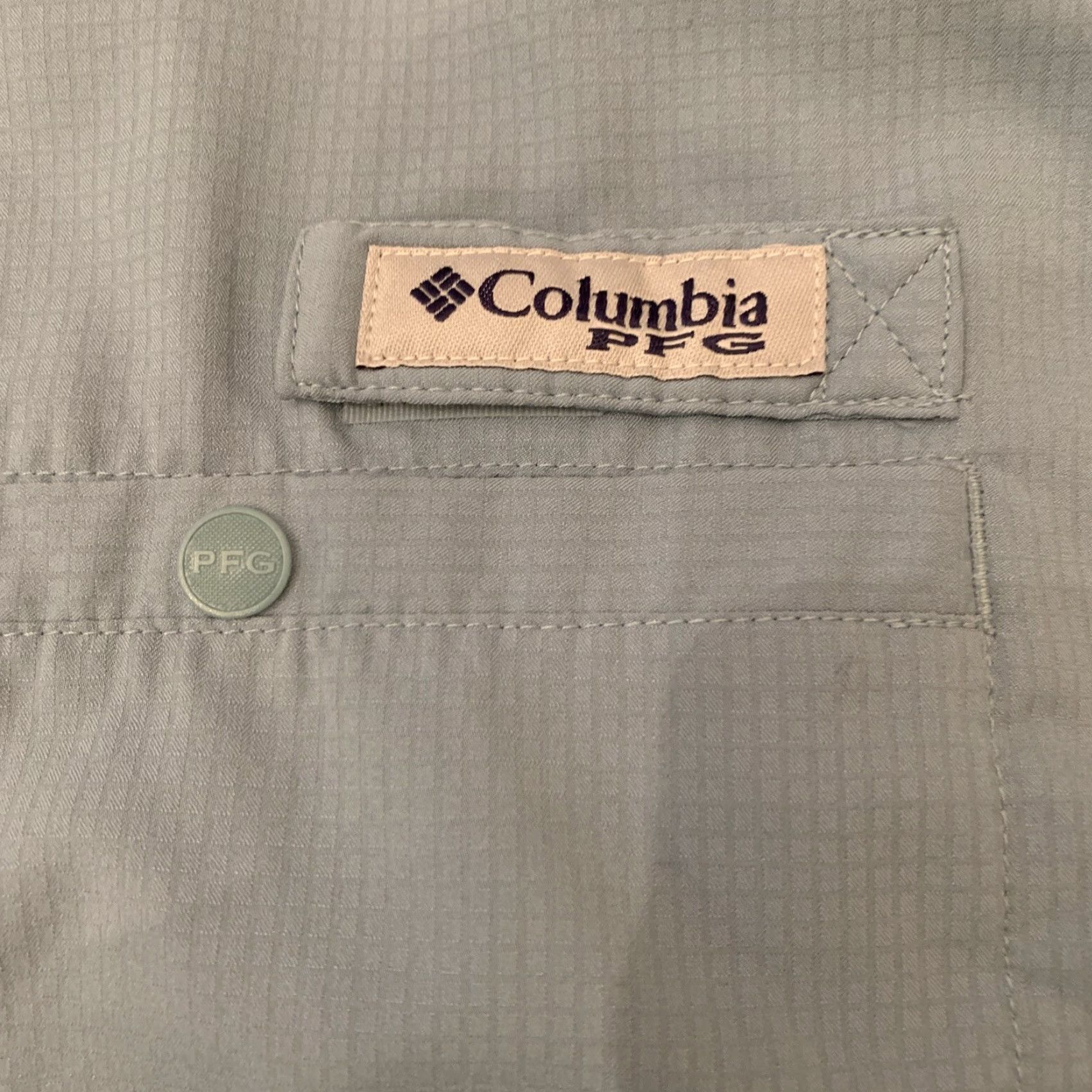Vintage Columbia PFG Mens Shirt Long Sleeve Pockets Omni Shade Vented Blue Size XL Classic Button-Up Walking Breathable Nylon Pockets Size US XL / EU 56 / 4 - 2 Thumbnail