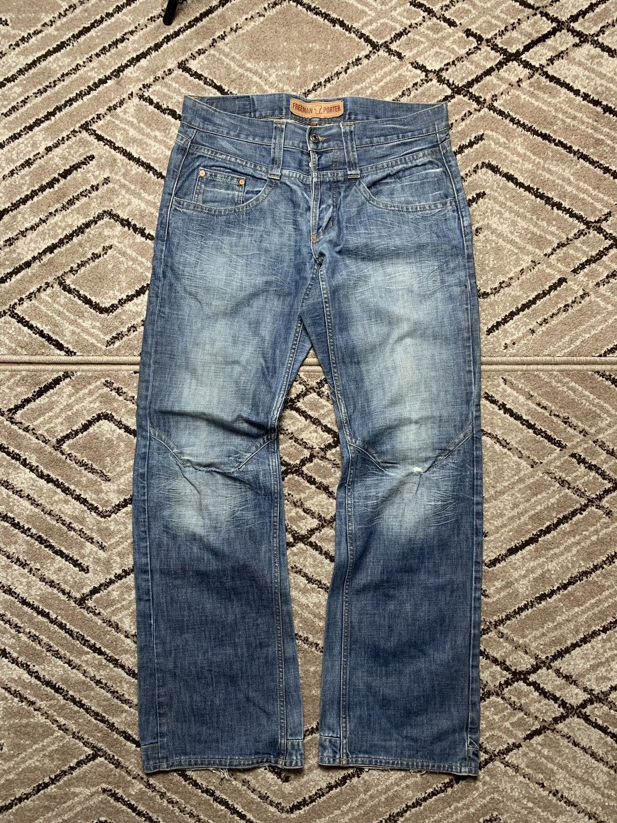Freeman T. Porter × If Six Was Nine × Japanese Brand Vintage 90's Style Freeman T. porter Distressed Jeans Size US 34 / EU 50 - 3 Thumbnail