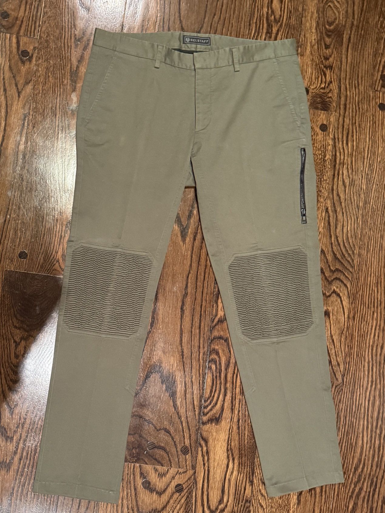 Belstaff Belstaff Army Green Moto Pants – Ribbed Knee Size US 36 / EU 52 - 1 Thumbnail