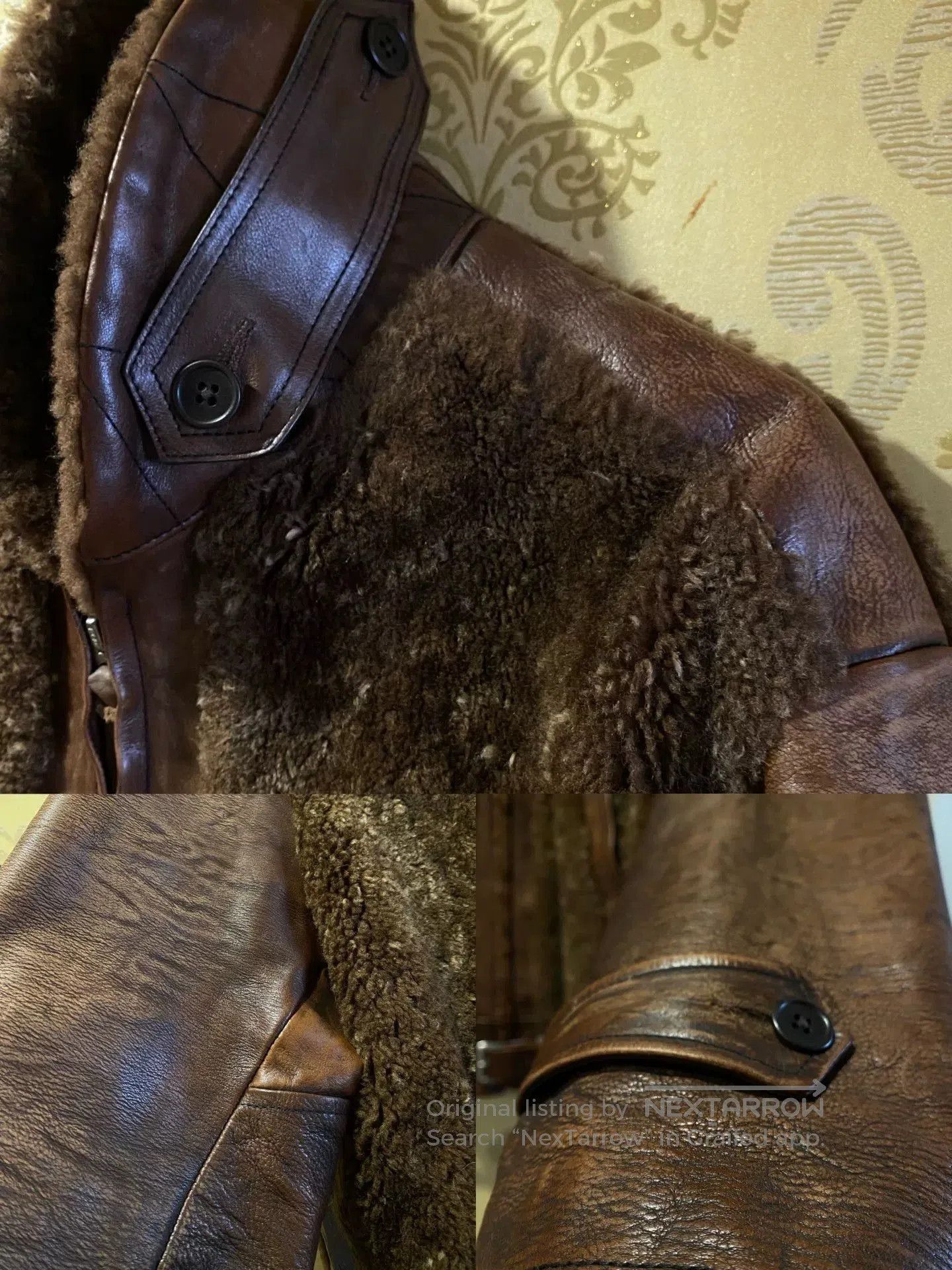 RRL Ralph Lauren Rare Double RL Brown Leather Jacket. Size US XL / EU 56 / 4 - 6 Thumbnail