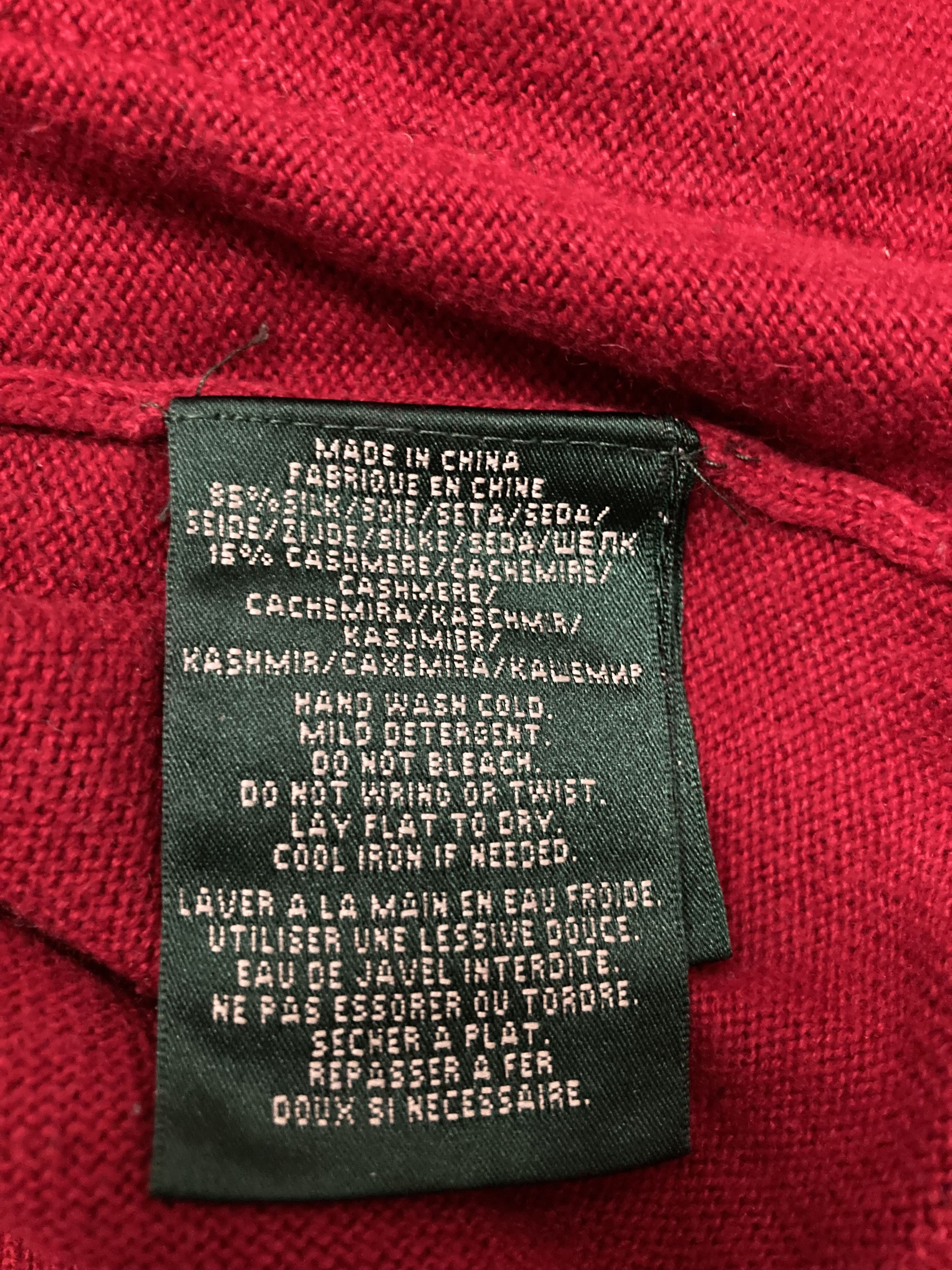 Designer × Ralph Lauren Vintage Ralph Lauren Red Cardigan With Embroidered Patch Size M / US 6-8 / IT 42-44 - 9 Thumbnail