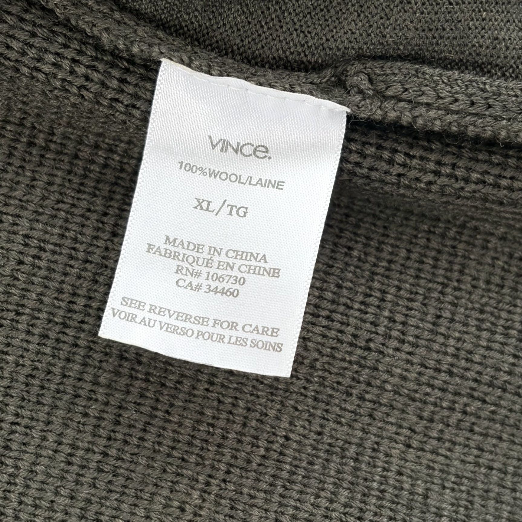 Vince Vince Wool Double Breasted Peacoat Jacket Military Green Men XL Coat Size US XL / EU 56 / 4 - 7 Thumbnail