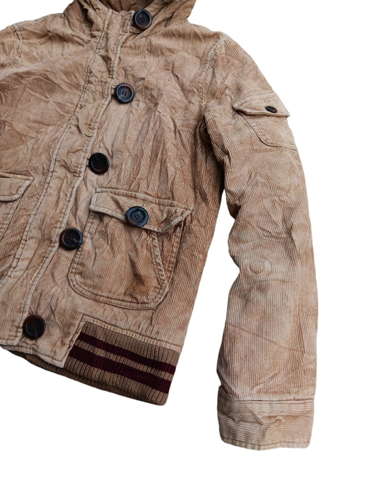 Japanese Brand Maru japanese corduroy fur hoodie jacket Size US S / EU 44-46 / 1 - 5 Thumbnail