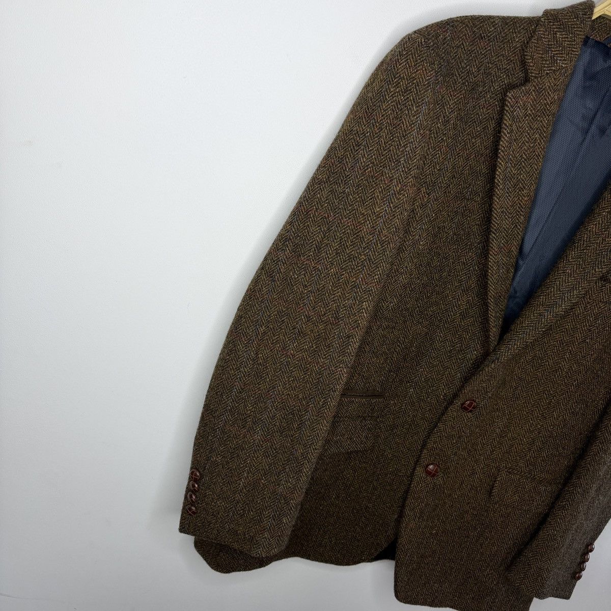 Harris Tweed Vtg Harris Tweed Brown Coat WOOL Jacket Blazer 40 R Size 40R - 3 Thumbnail