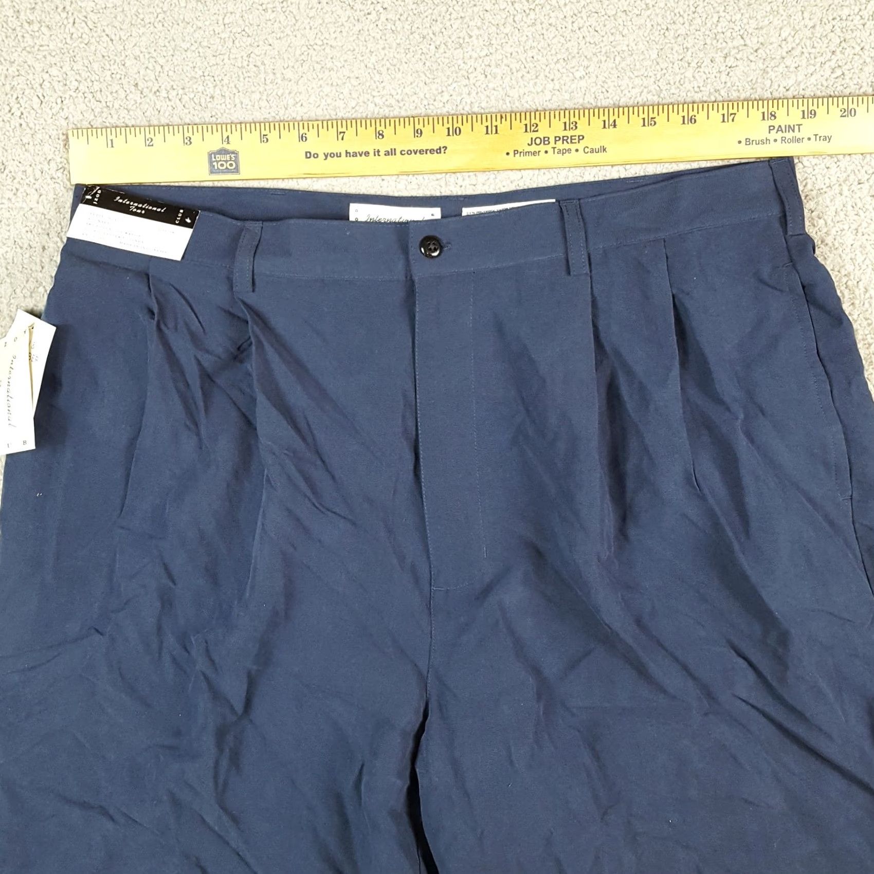 Izod VINTAGE IZOD Navy Blue Pleated Front Bermudas Mens Size 38 Relaxed Preppy Bermuda Golf Shorts Size US 38 / EU 54 - 4 Thumbnail