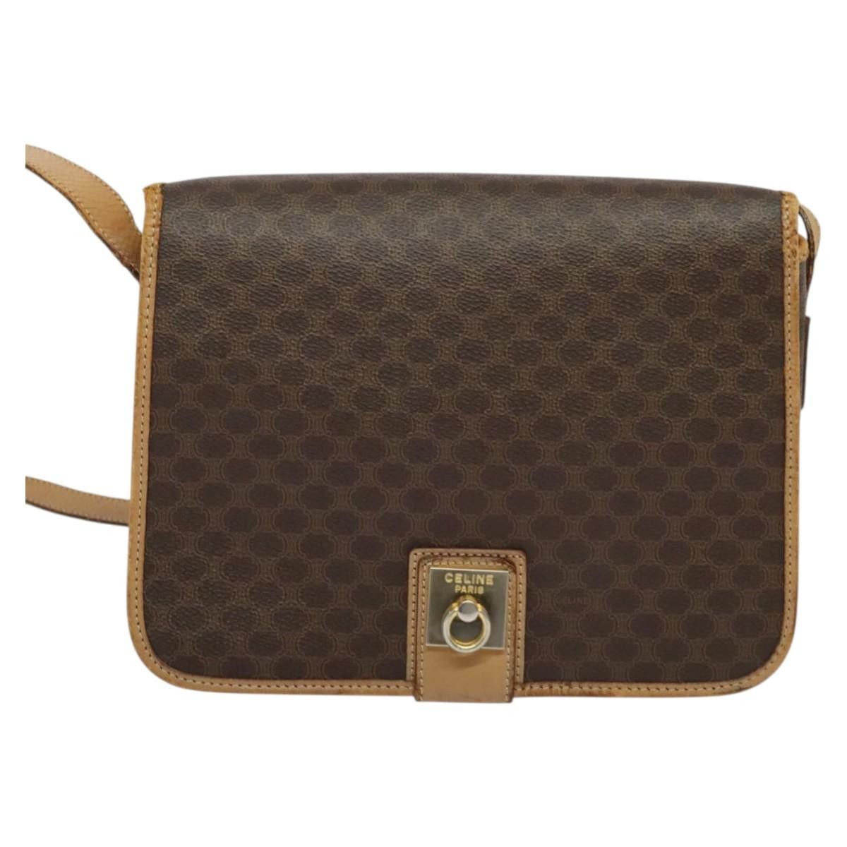 Celine CELINE Macadam Canvas Shoulder Bag Pvc Leather Brown Gold Size ONE SIZE - 2 Thumbnail