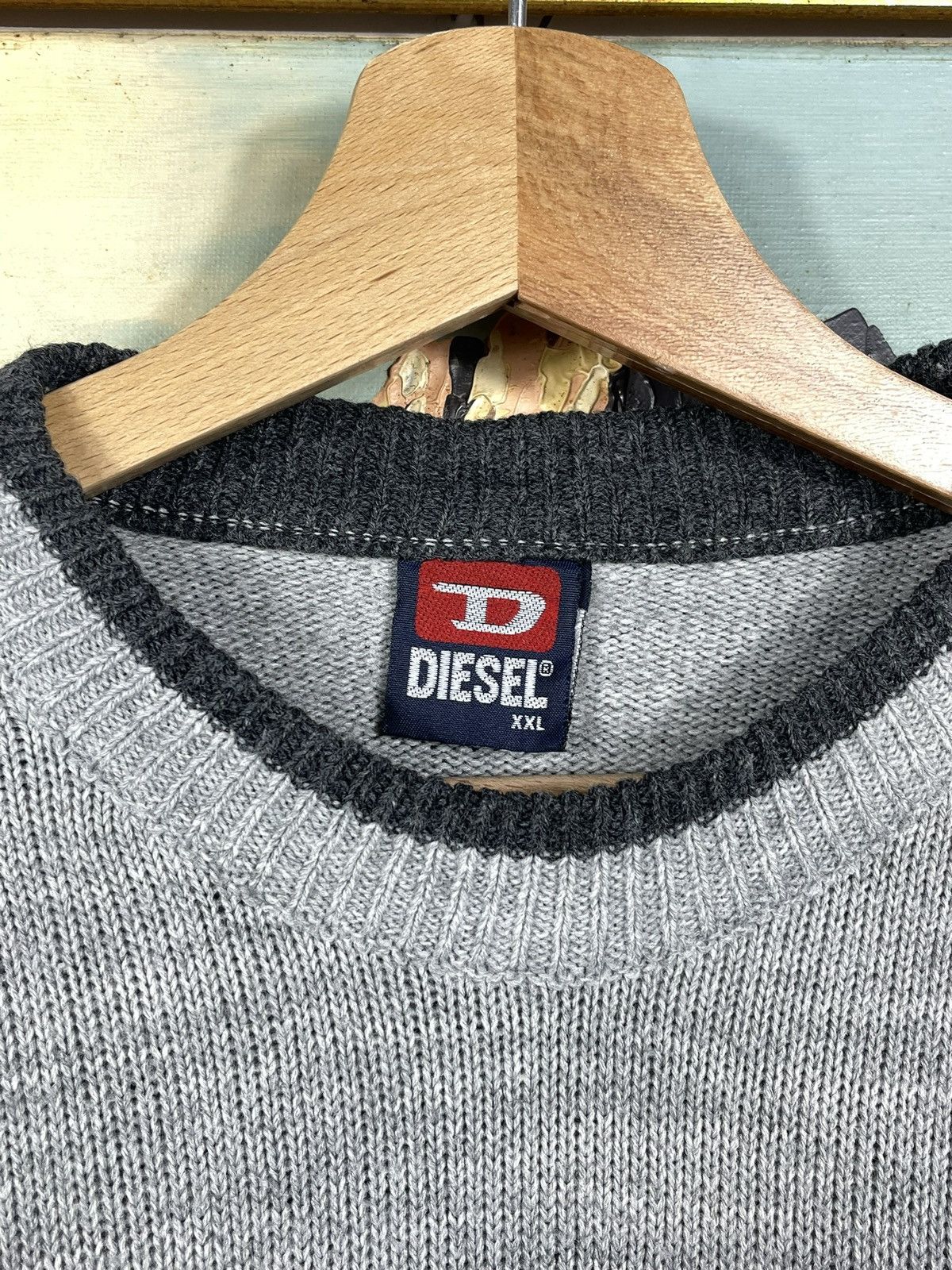 Diesel × Japanese Brand × Vintage Diesel Retro 00s Avant Garde Cyber Loose Boxy Jumper Pull Size US XXL / EU 58 / 5 - 6 Thumbnail
