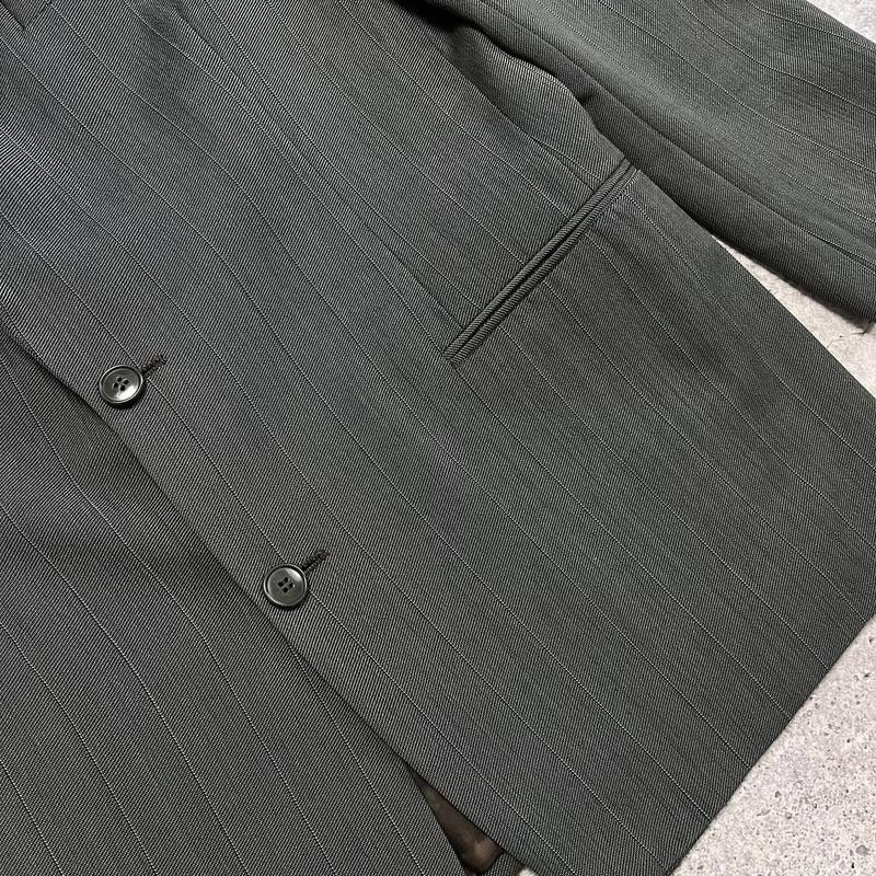 Emporio Armani × Vintage Vintage Italian Emporio Armani Wool Gray Blazer Size 50R Size 50R - 3 Thumbnail