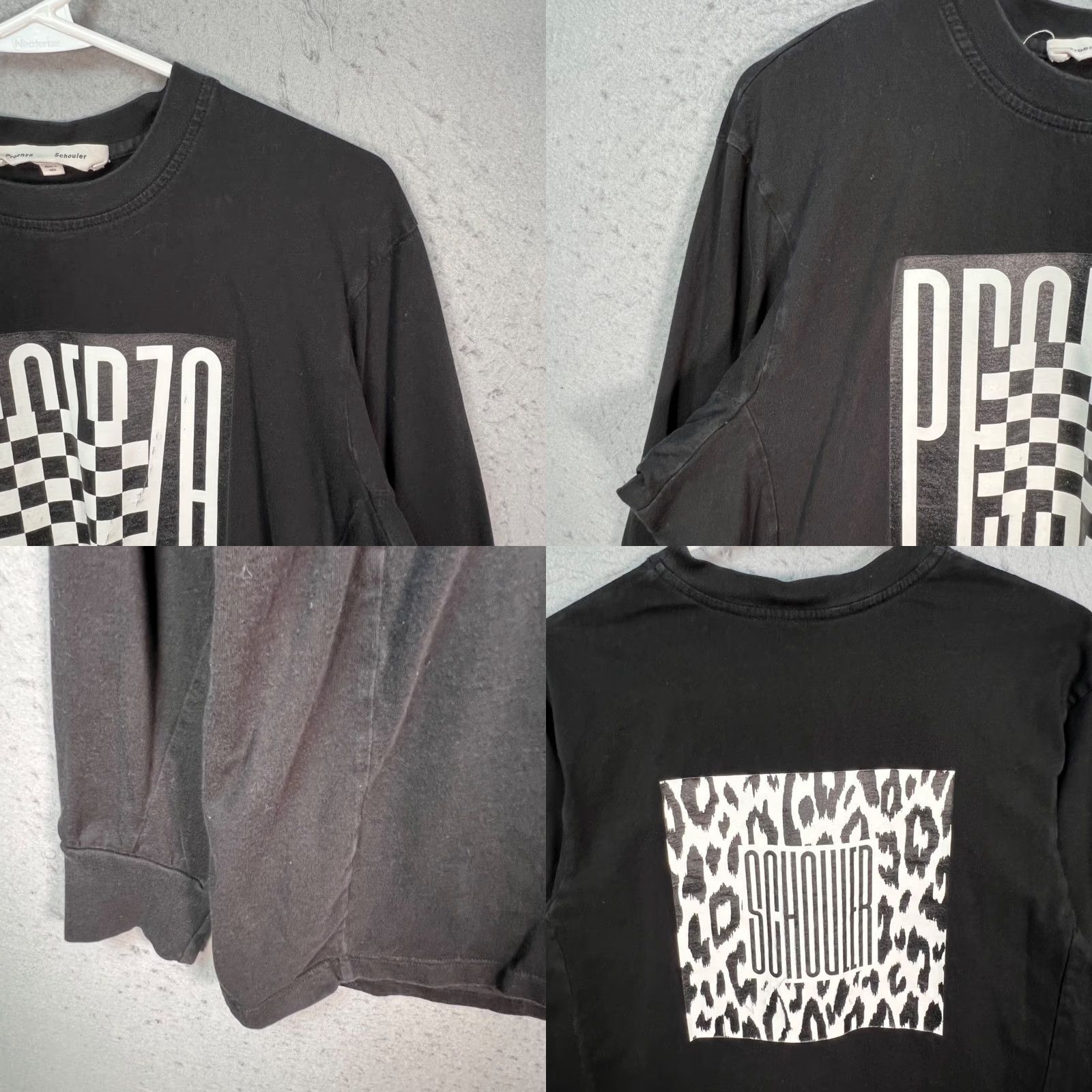 Proenza Schouler Proenza Schouler Mens Size Medium Graphic Long Sleeve T-Shirt Black Size M / US 6-8 / IT 42-44 - 8 Thumbnail