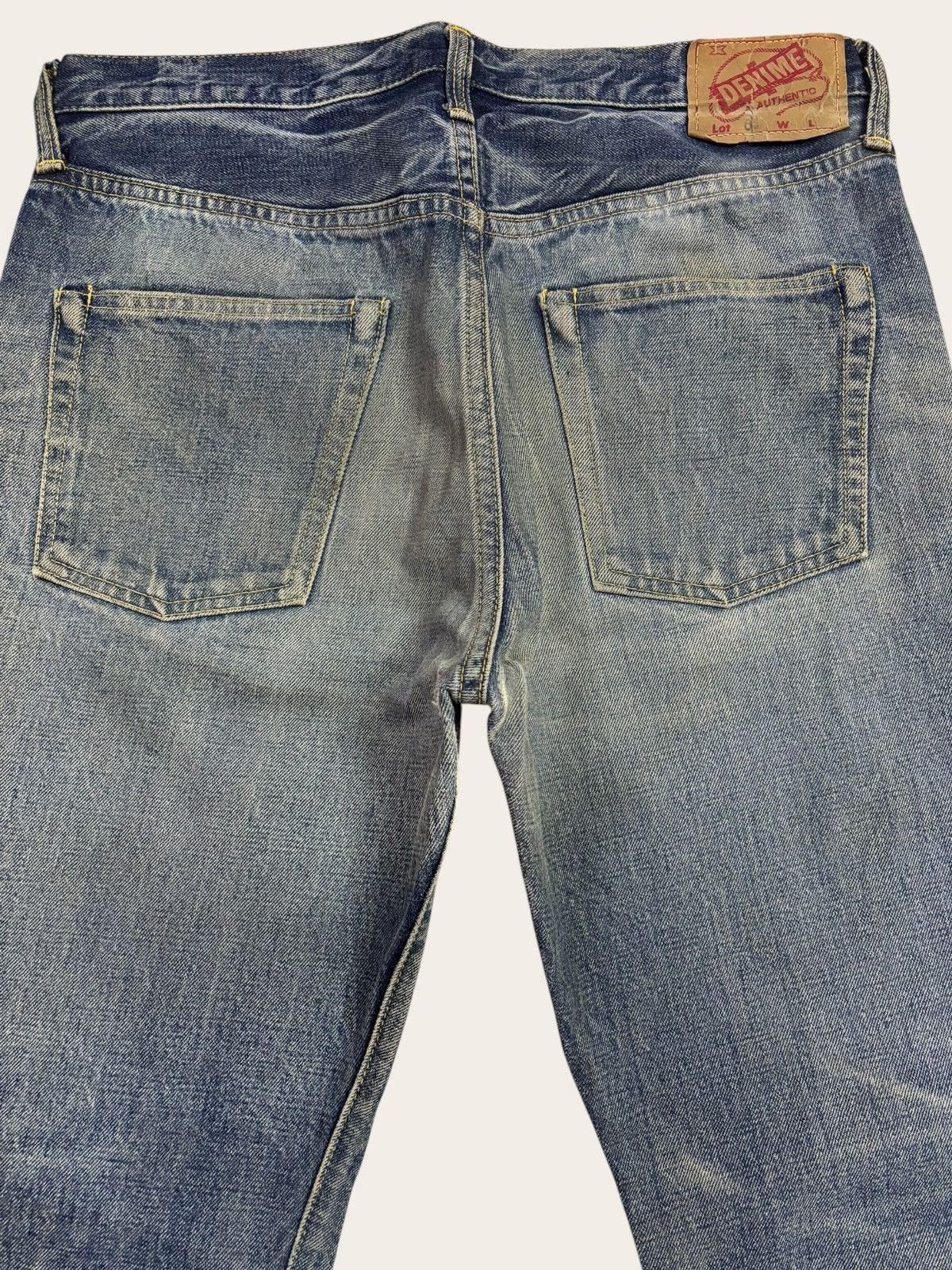 Denime 80s Japan Denime Selvedge Distress Jeans Size US 31 - 9 Thumbnail