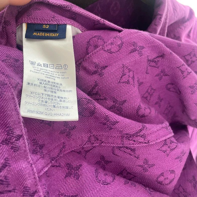 Louis Vuitton Louis Vuitton Purple denim full print jacket 2501-Nextarrow Size US L / EU 52-54 / 3 - 3 Thumbnail
