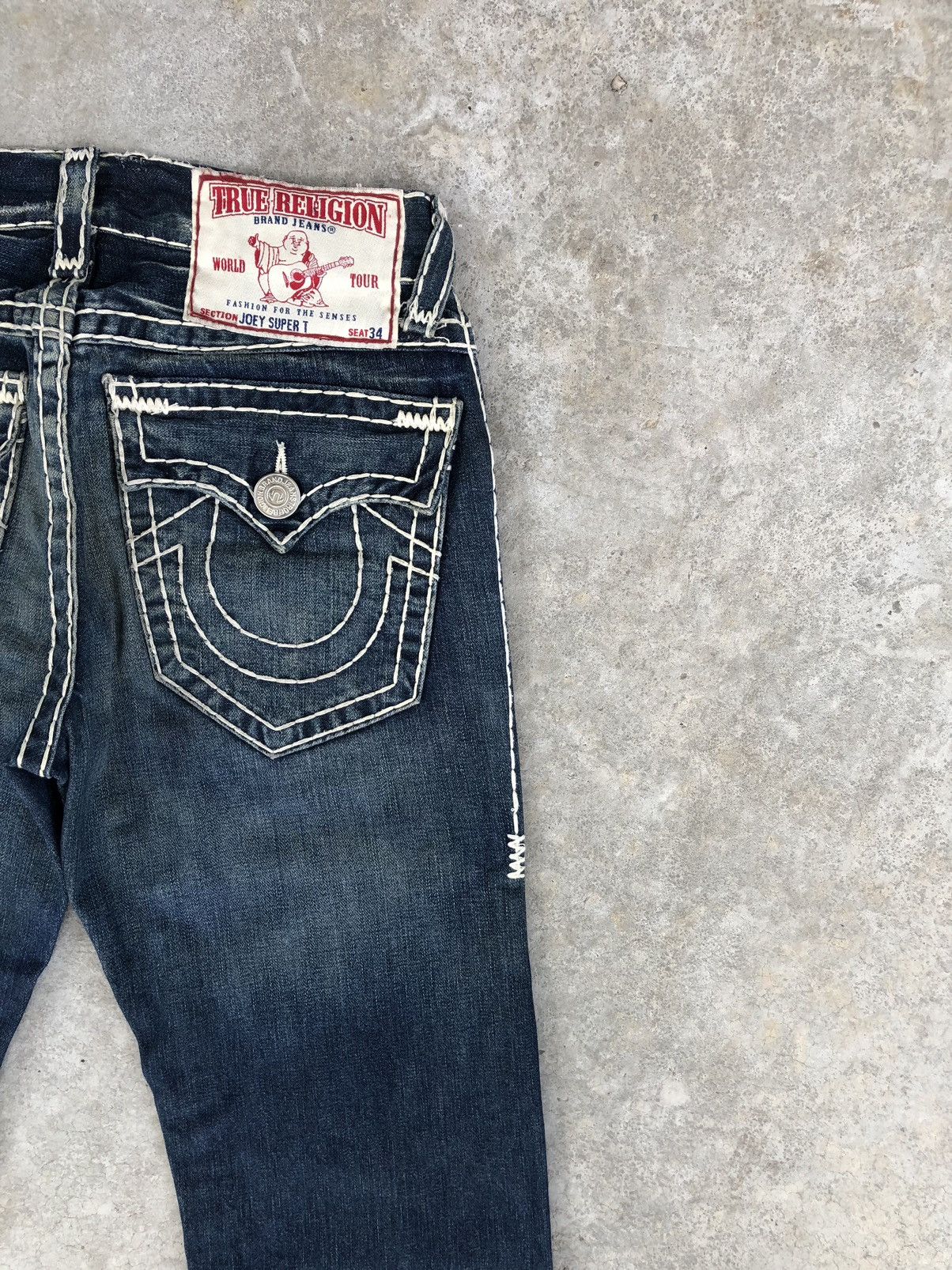 True Religion Vintage True Religion Mini Flared White Stitch Distressed Size US 31 - 11 Thumbnail