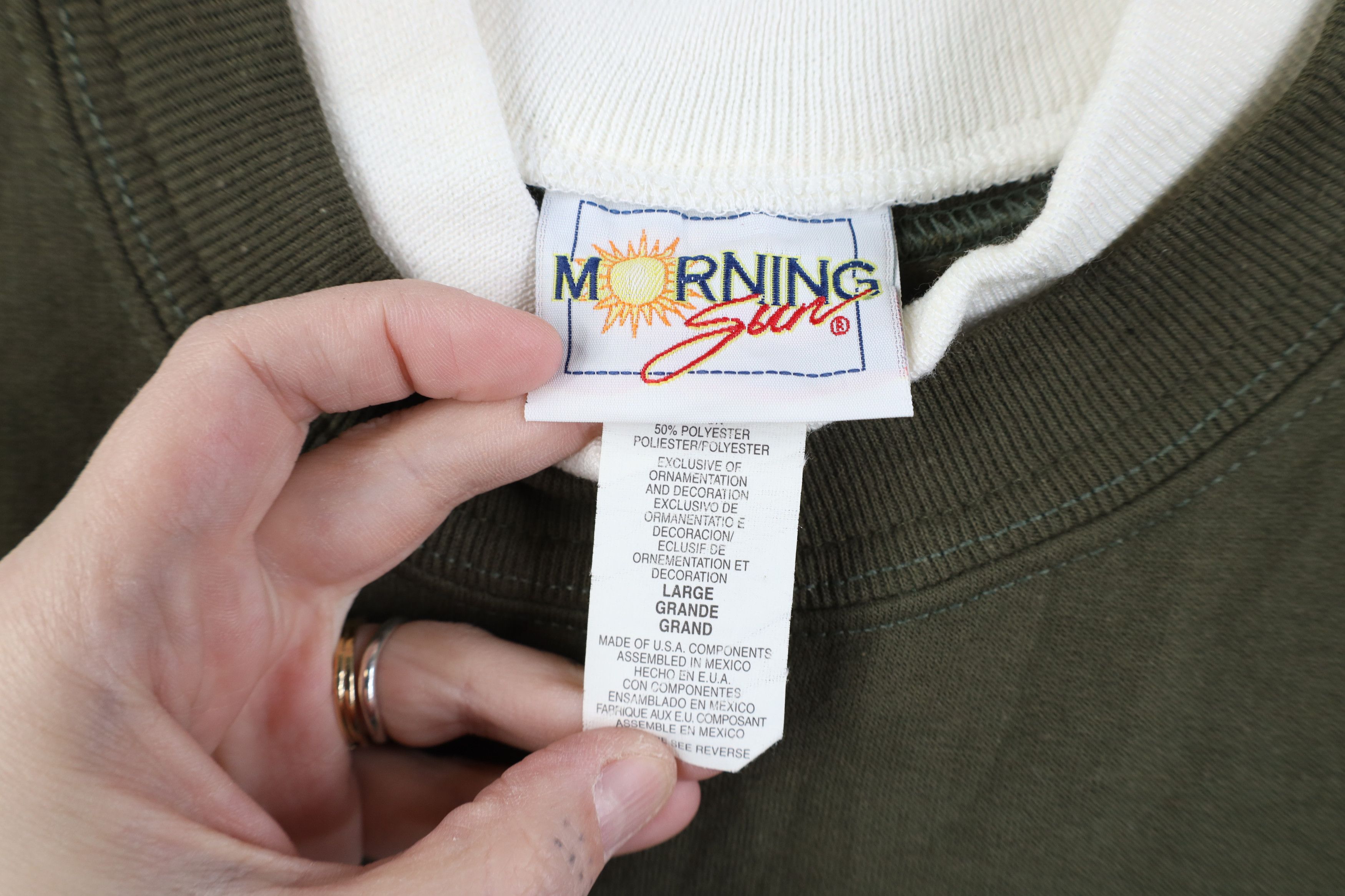 Vintage Vintage 90s Streetwear Nature Birds Layered Sweatshirt Green Size L / US 10 / IT 46 - 5 Thumbnail