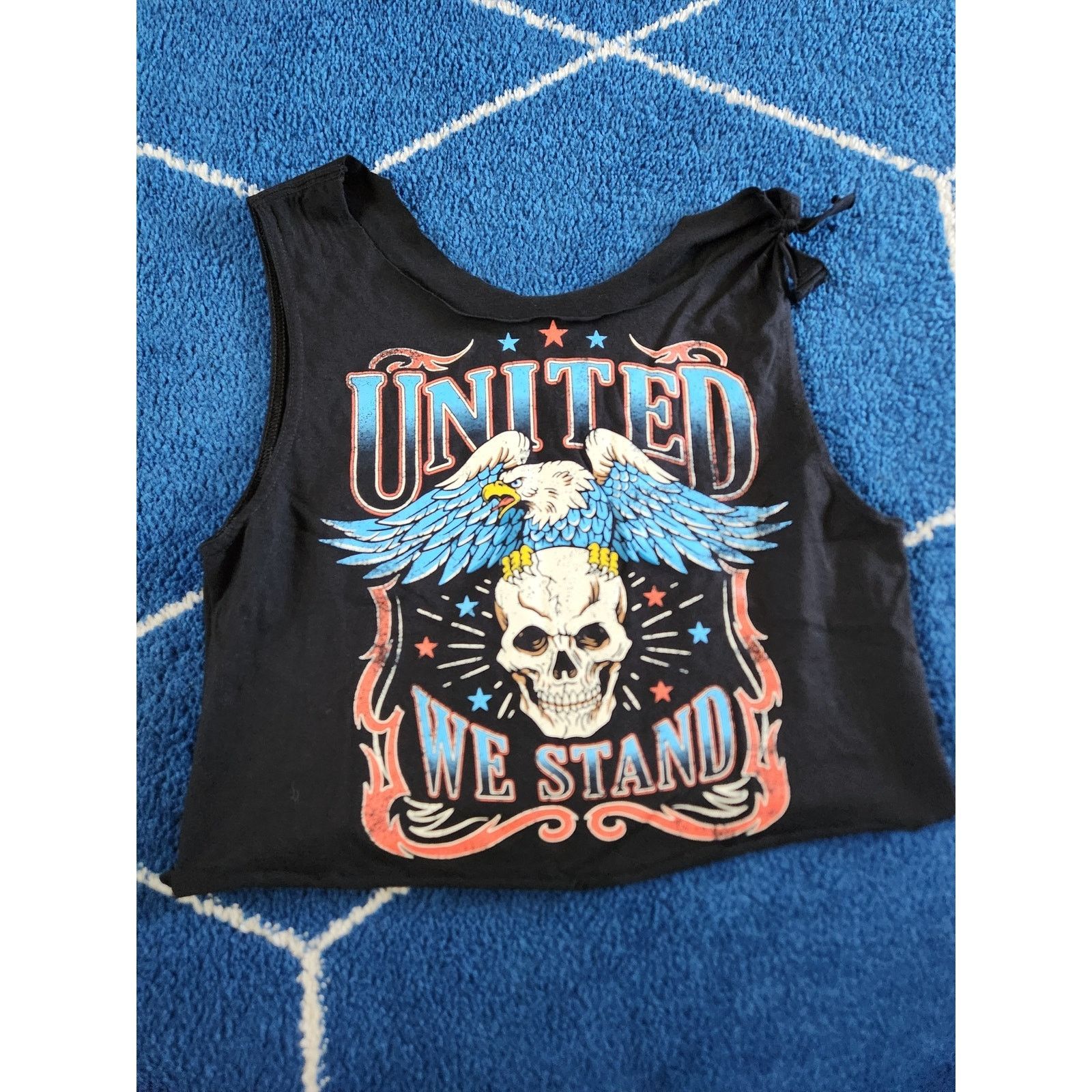 Other Women's United We Stand Eagle & Skull Crop Top Size M / US 6-8 / IT 42-44 - 1 Thumbnail