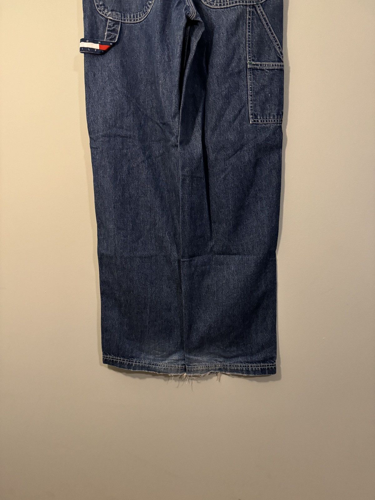 Vintage Y2K Tommy Jeans Baggy Wide Leg Faded Skater Jeans ERD Grunge Size US 31 - 12 Thumbnail