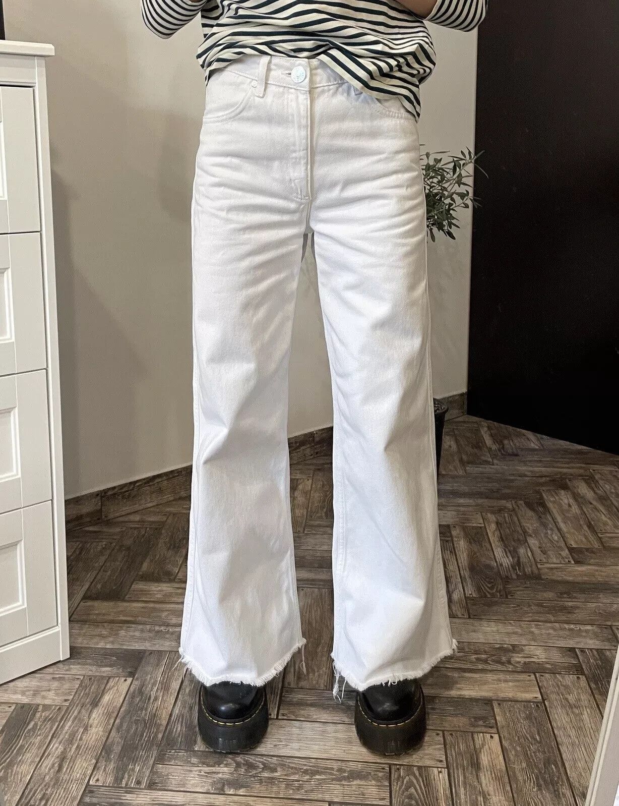 Sandro SANDRO Womens Jeans Pants Flared High Waist Wide Leg Size 36 Size 26" / US 2 / IT 38 - 8 Thumbnail