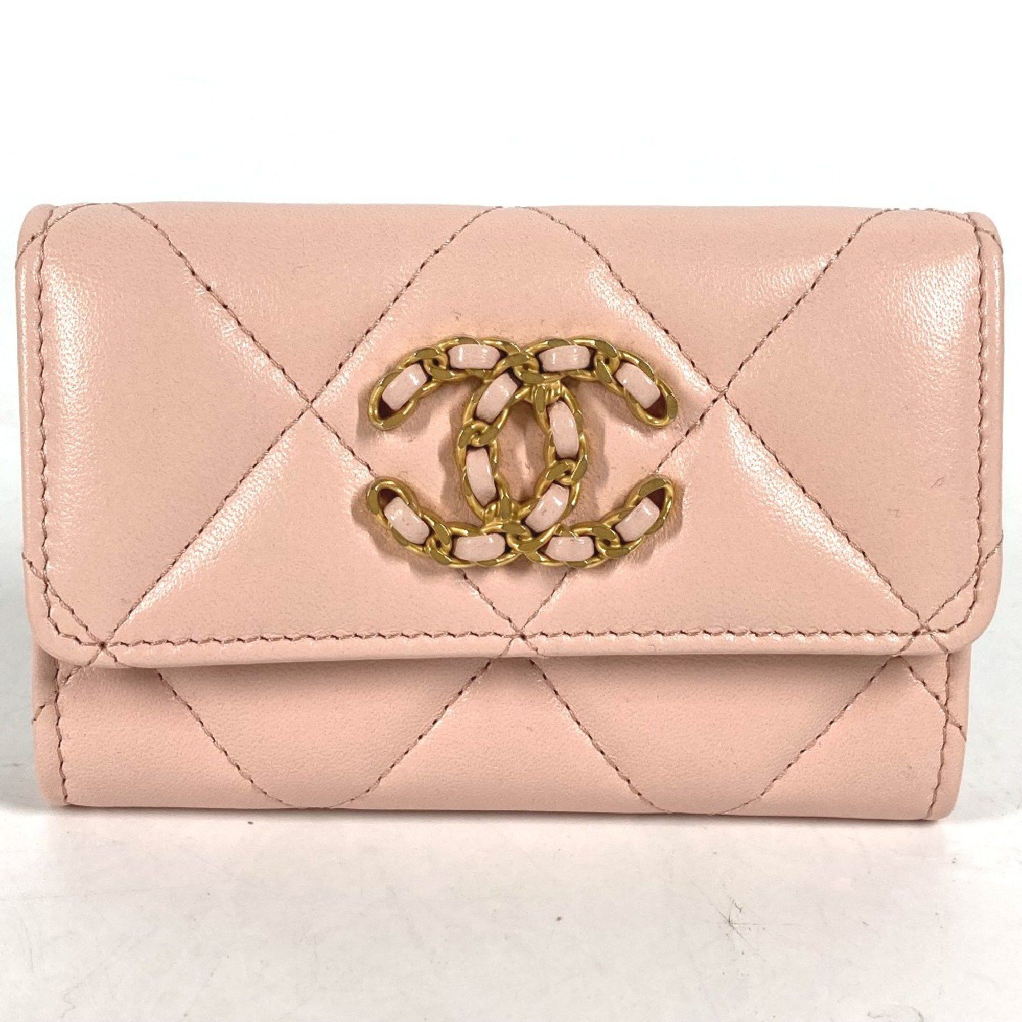 Chanel Chanel 19th Line CC Mark Wallet Coin Compartment coin purse pink Gold Size ONE SIZE - 1 Thumbnail