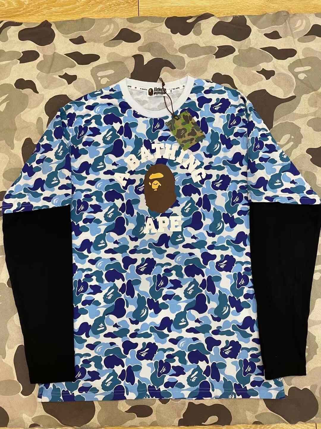 Bape Bape T Multi Shark Long Sleeve Tee Size US XXL / EU 58 / 5 - 1 Thumbnail