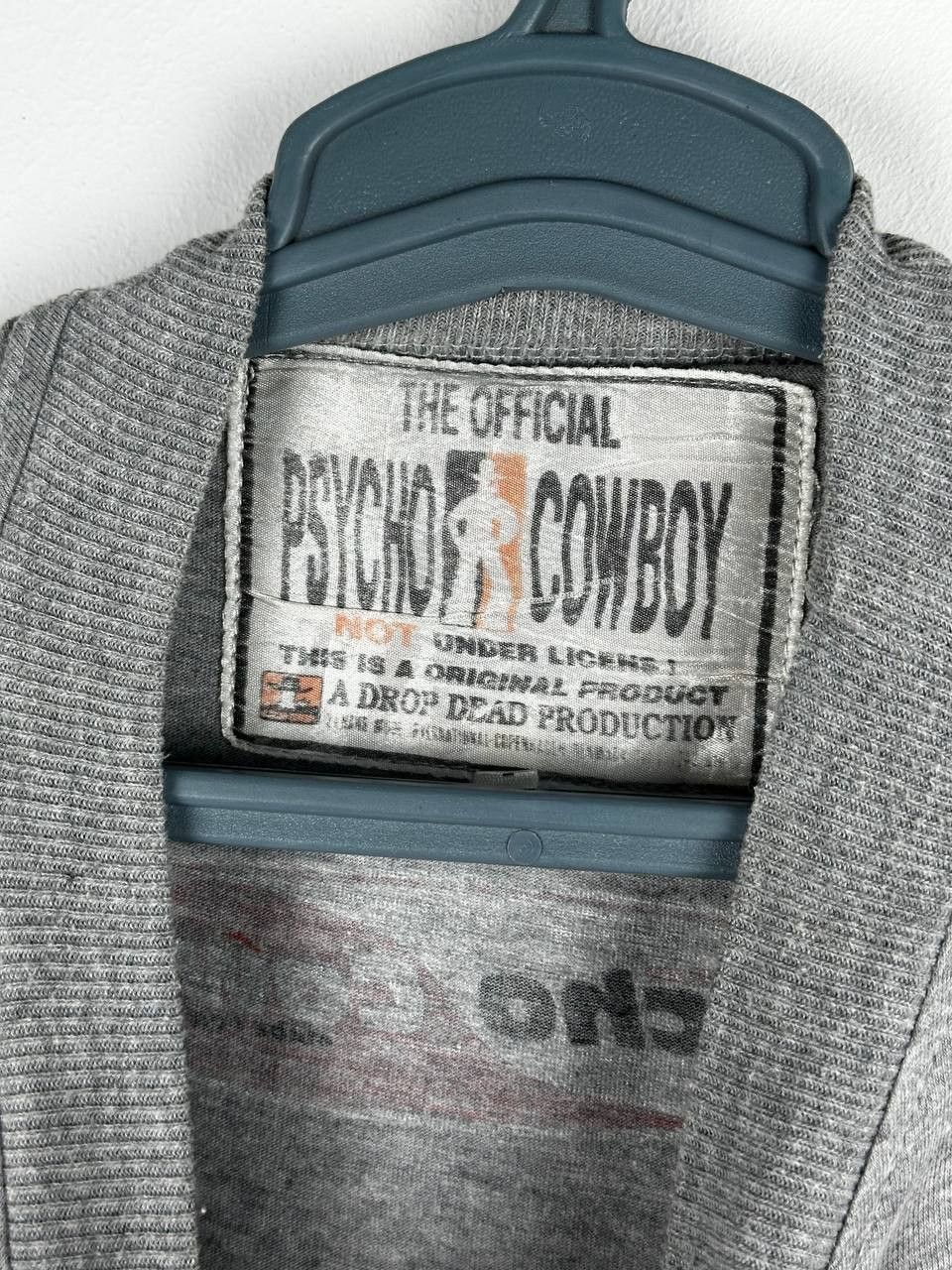 Drop Dead × Rap Tees × Vintage Vintage 90s Psycho Cowboy Rap Hip Hop LS T Shirt Size US XL / EU 56 / 4 - 6 Thumbnail