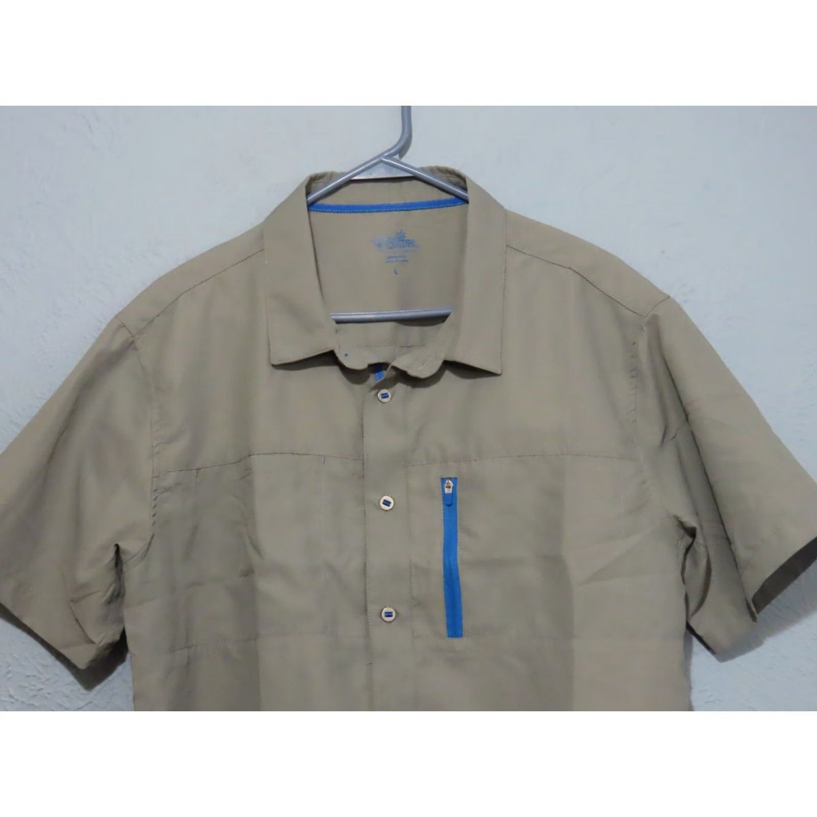 Skin VINTAGEUV Skinz UPF 50+ Men's Large Button Up Sunwear Short Sleeve Shirt NWT Size US L / EU 52-54 / 3 - 3 Thumbnail
