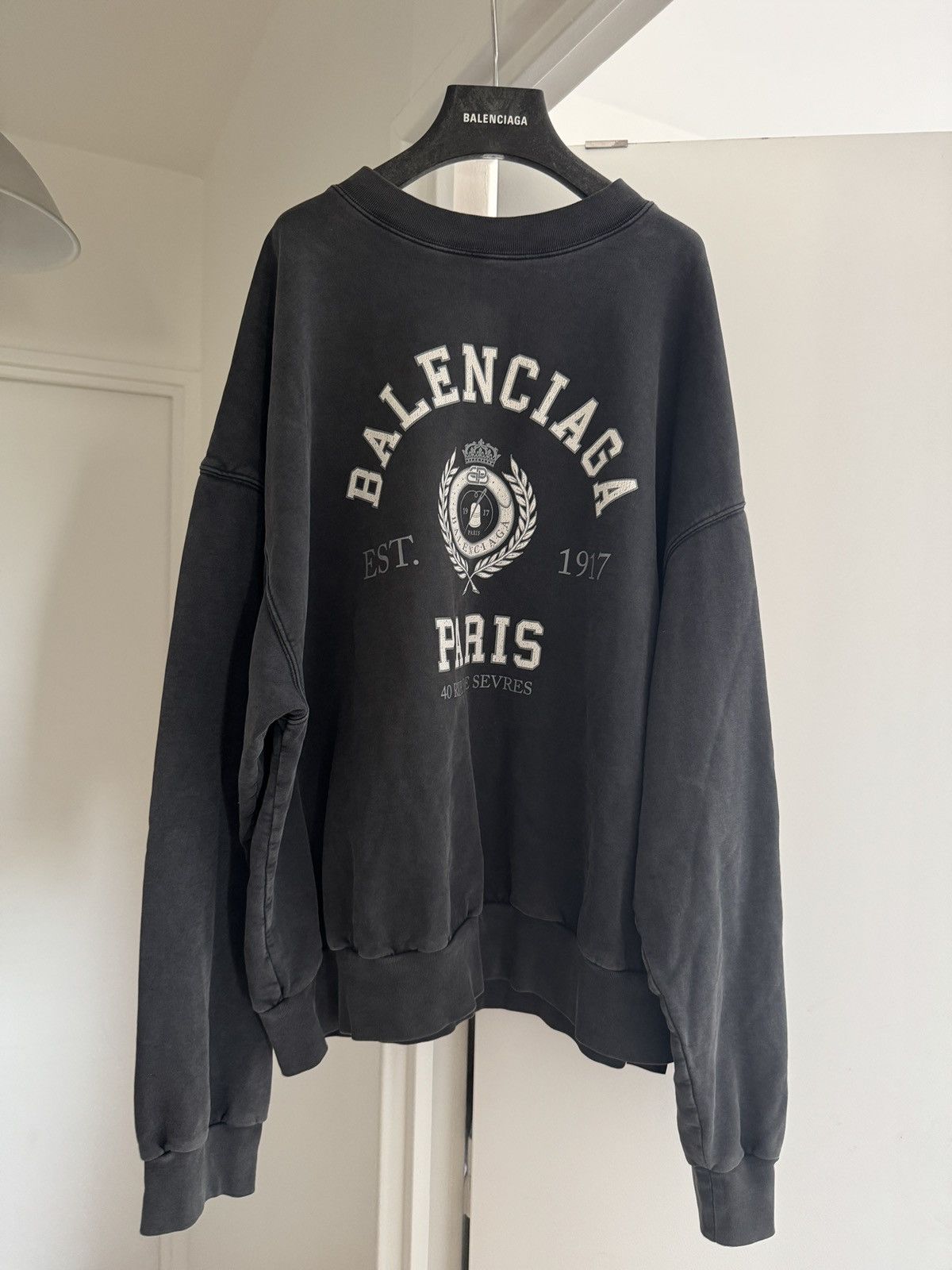 Balenciaga *RARE* BALENCIAGA DEMNA 1917 COLLEGE CREWNECK Size US L / EU 52-54 / 3 - 1 Thumbnail