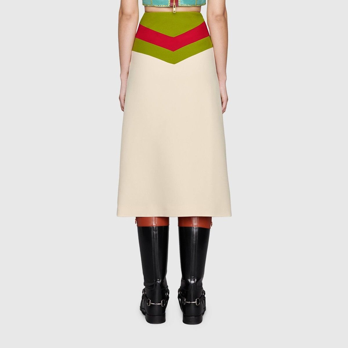 Gucci GUCCI Runway Chevron vintage Web skirt Size 27" / US 4 / IT 40 - 11 Thumbnail