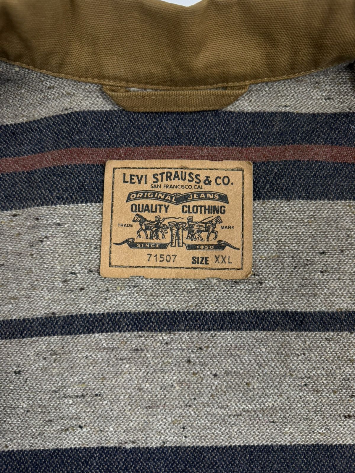 Levi's Vintage Clothing Vintage 90s Levi's Mustard Blanket Workwear Jacket Italy XXl Size US XXL / EU 58 / 5 - 14 Thumbnail