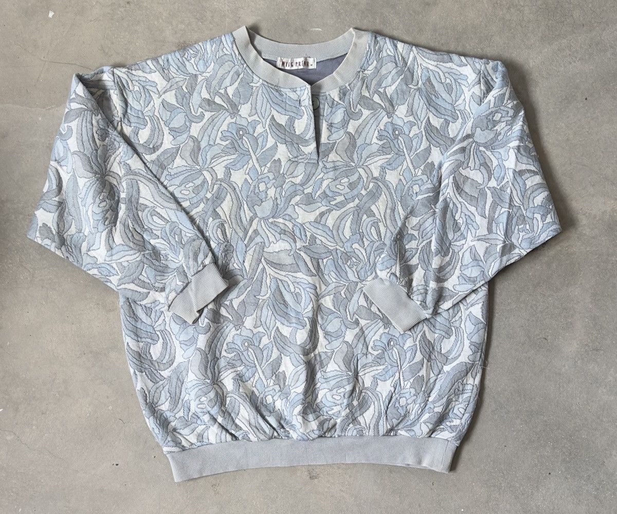 Japanese Brand VINTAGE WING PRIVE KNOTTED PATTERN SWEATSHIRT Size US L / EU 52-54 / 3 - 1 Thumbnail
