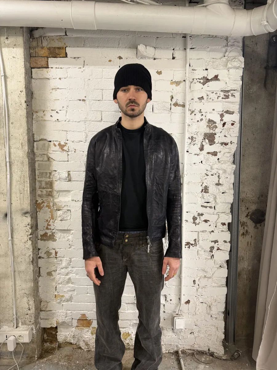 Isaac Sellam Experience Isaac Sellam Dark Purple Backzip Premium Leather Avant-Garde Jacket Size US L / EU 52-54 / 3 - 5 Thumbnail