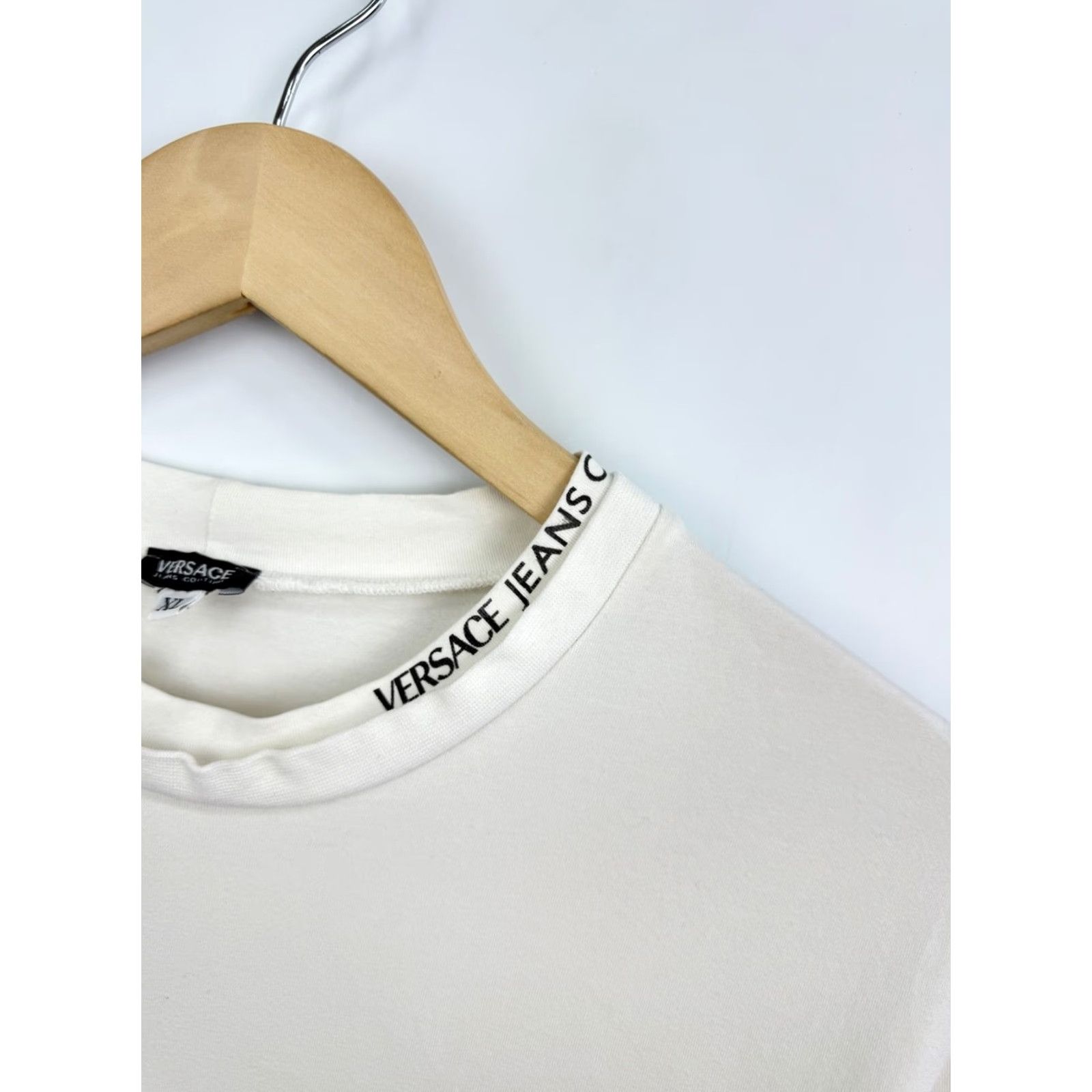 Versace VINTAGE Versace T-Shirt Men L White 90s Y2K Rare Cotton Crew Neck Short Sleeve Shirt Size US L / EU 52-54 / 3 - 5 Thumbnail