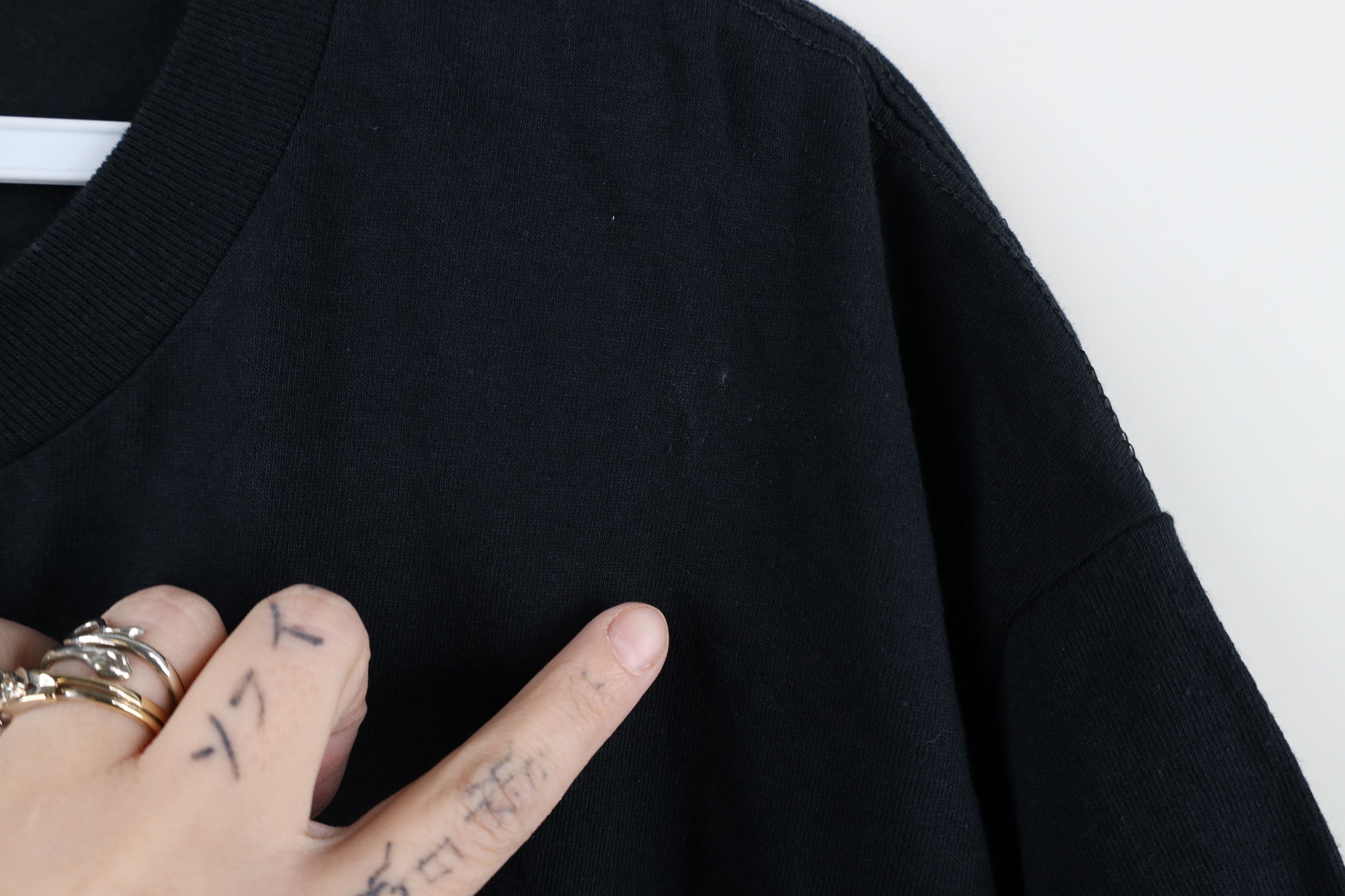 Vintage Vintage 90s Streetwear Baggy Distressed Cotton T-Shirt Black Size US L / EU 52-54 / 3 - 5 Thumbnail