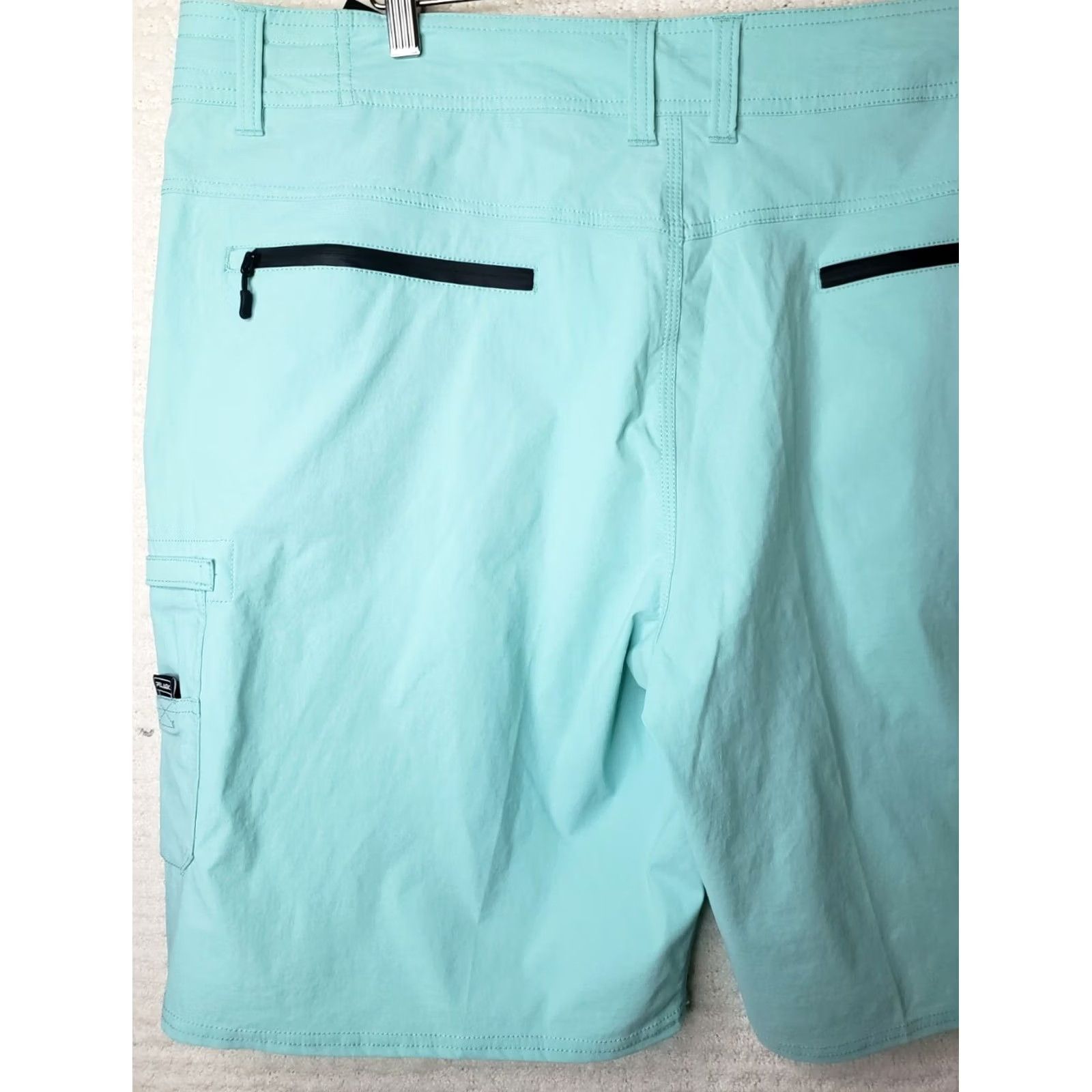 Vintage PELAGIC Traverse Fishing Short Mens Aqua Nylon 44 Lightweight Stretch 4-Way Pockets Cargo" Size US 44 / EU 60 - 7 Thumbnail