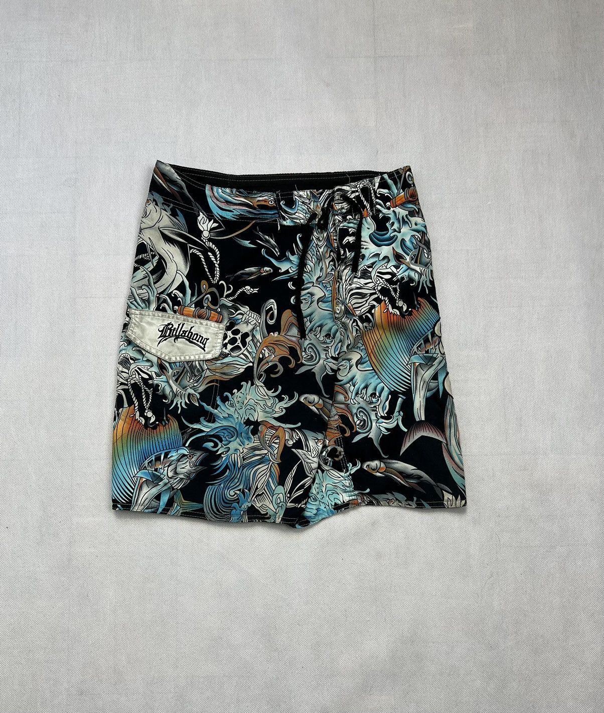 Billabong × Vintage Shorts Billabong Big Logo Skulls Fish Vintage Size US 32 / EU 48 - 2 Thumbnail