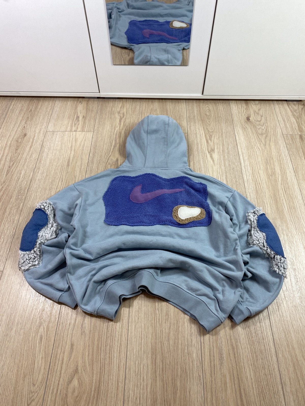 Nike × Vintage Vintage Nike Custom UFO Center Swoosh Oversize Hoodie Y2K UK Size US L / EU 52-54 / 3 - 8 Thumbnail