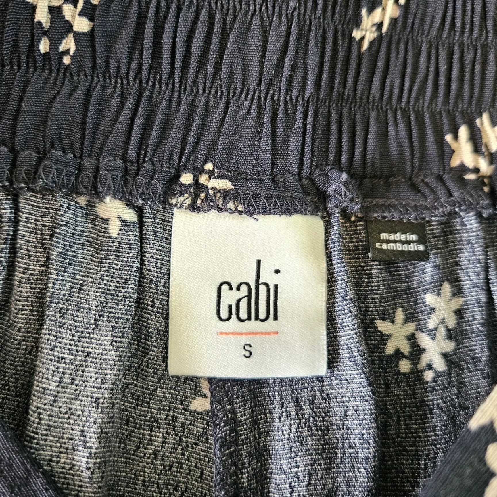 Vintage Cabi 5792 Womens Sashay Palazzo Pants Sz Small Blue Floral Pull On High Rise Pants Size 28" / US 6 / IT 42 - 7 Thumbnail