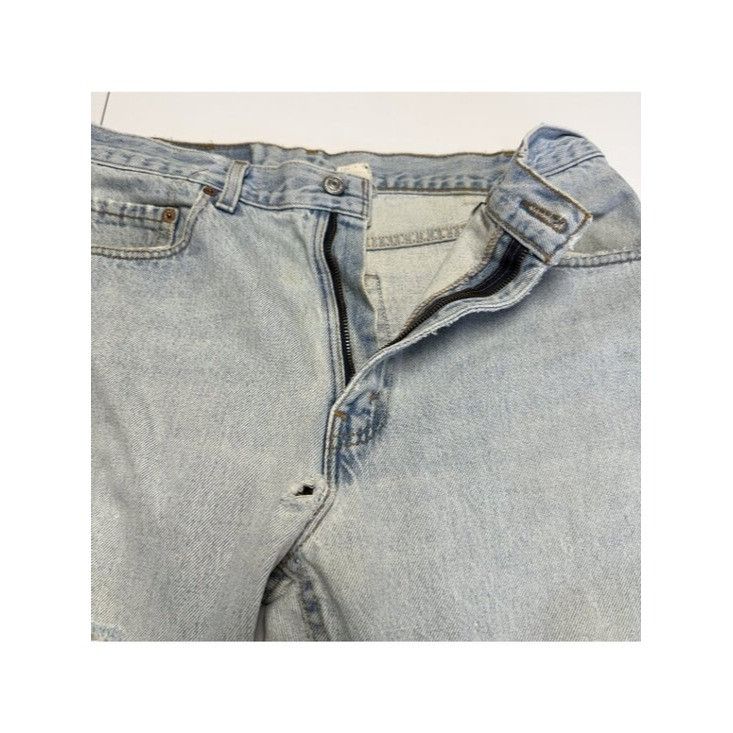 Levi's Vintage 90s Levis 505 Jeans Mens 34x30 (32x29) USA Light Was Size US 34 / EU 50 - 4 Thumbnail